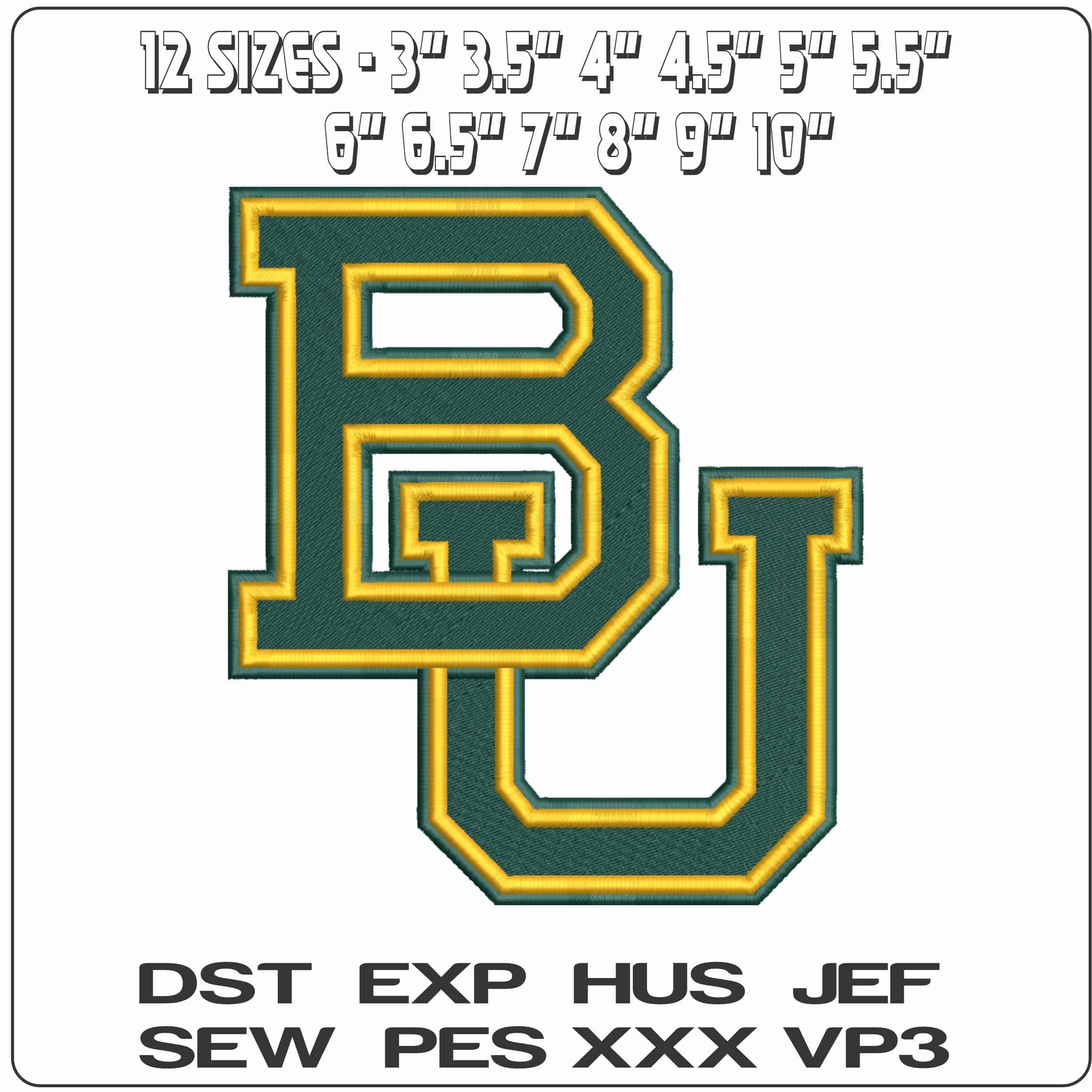 Baylor Bears 2005 2019 Baylor University    - Elegant embroidery design file-instant download — view 2