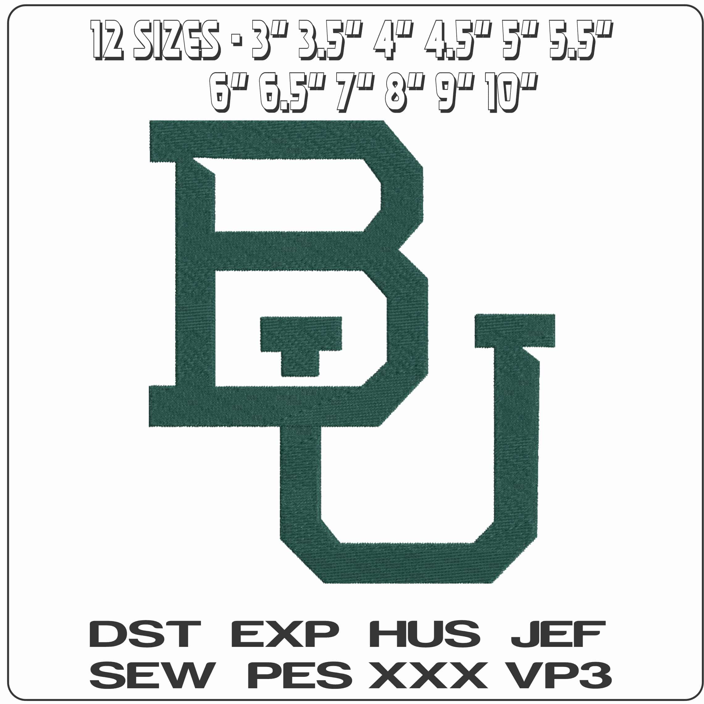Baylor Bears 2019 on Baylor University    - Elegant embroidery design file-instant download — view 2