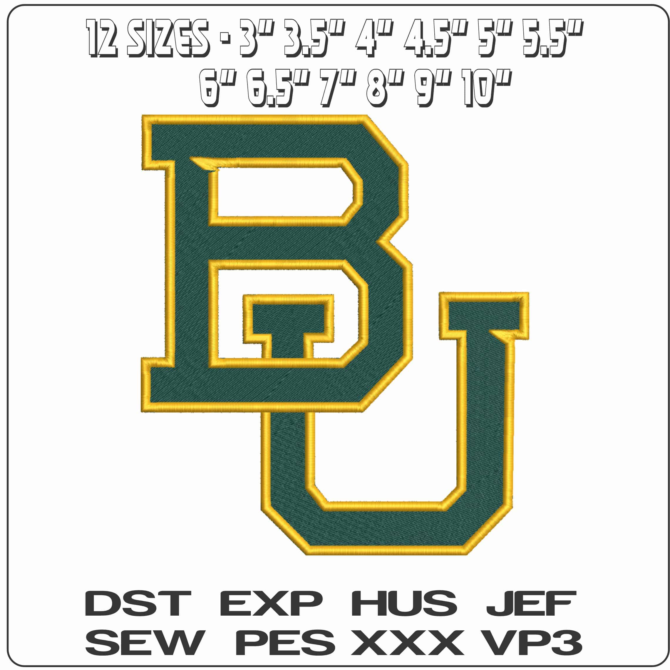 Baylor Bears Alternative Baylor University    - Elegant embroidery design file-instant download — view 2