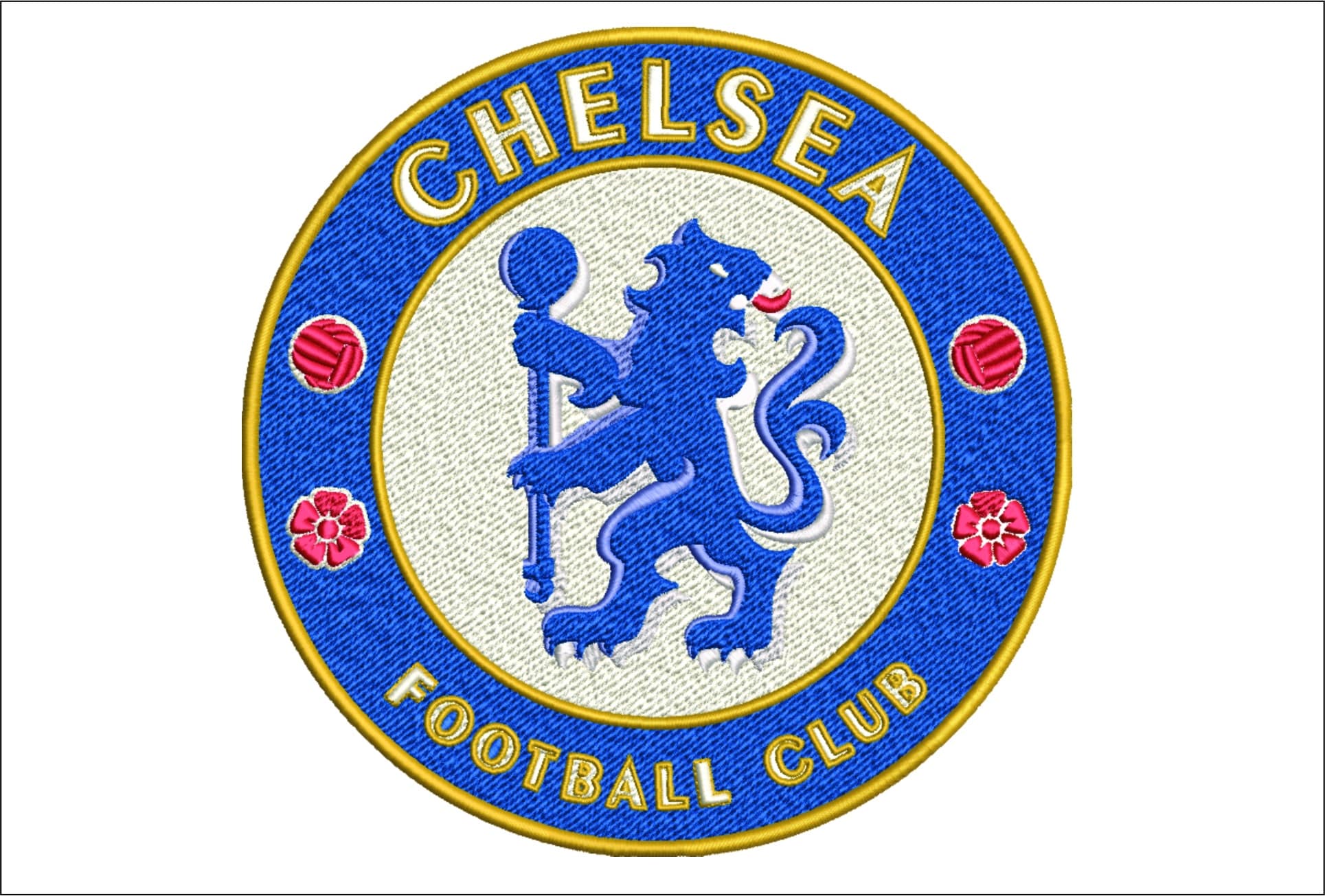 Chelsea embroidery design - The Blues London design machine pattern Baby toddler embroidery file instant download in a frame