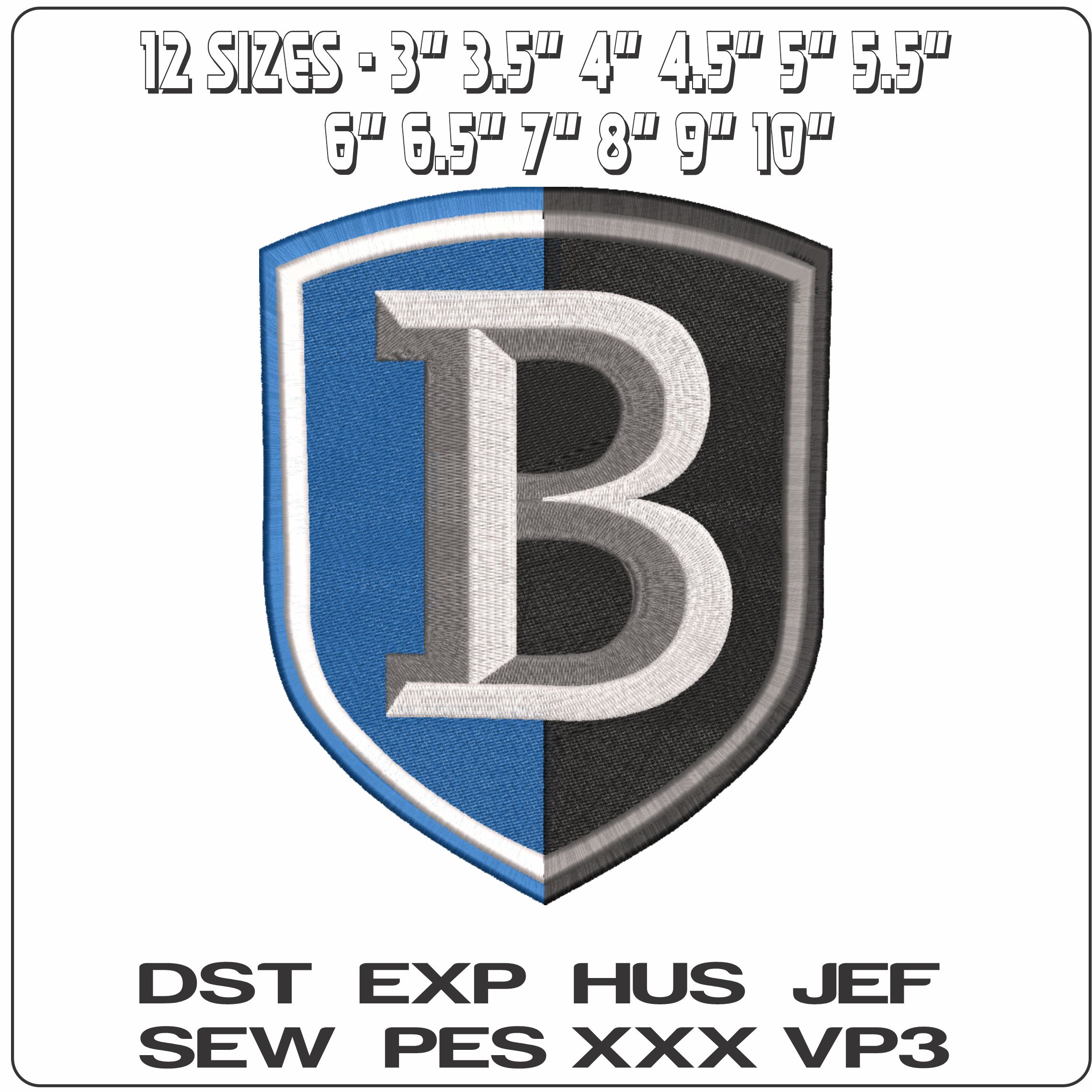 Bentley Falcons 2013 on Bentley University    - Elegant embroidery design file-instant download — view 2