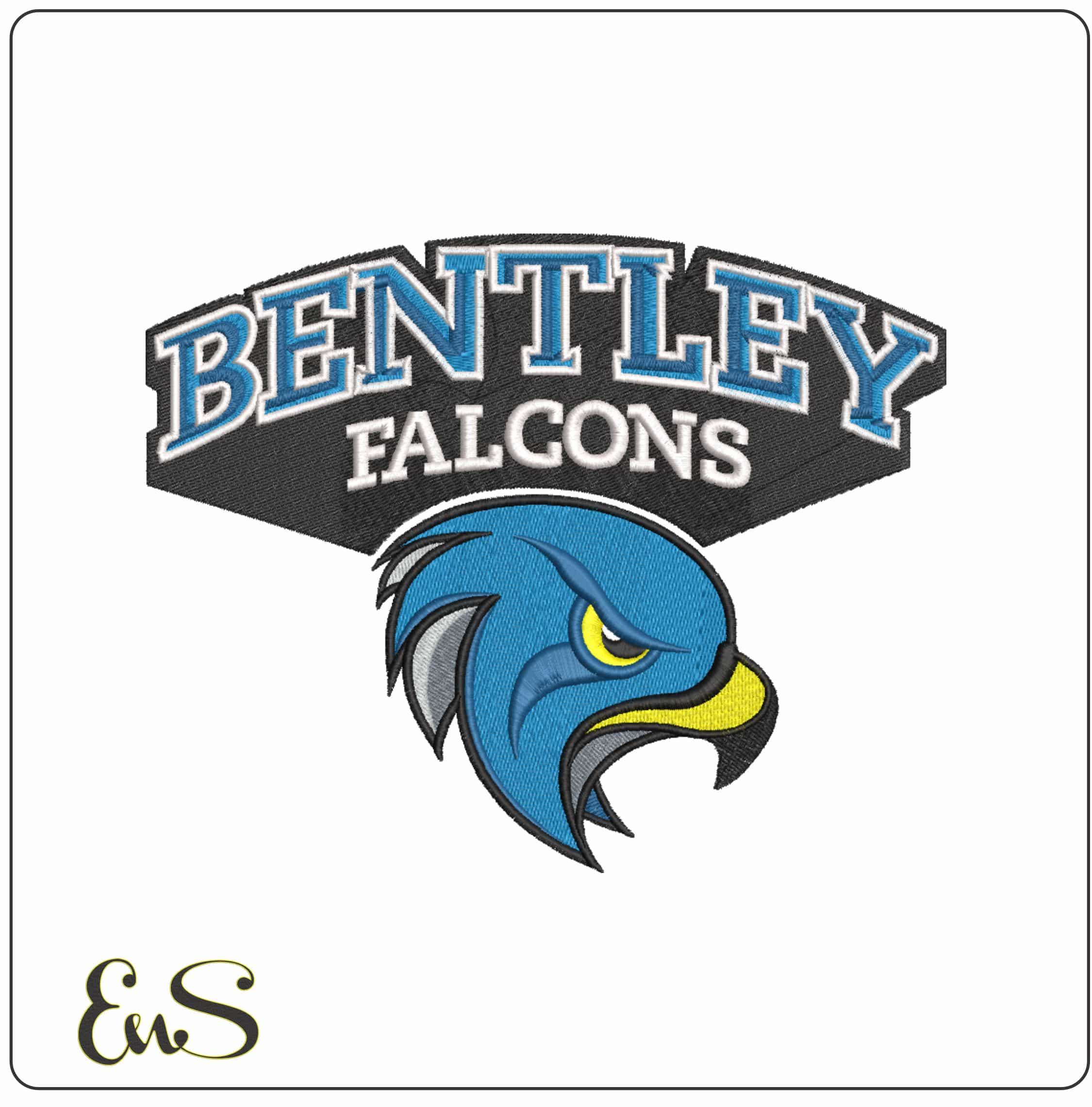 Bentley Falcons Alternate Bentley University    - Elegant embroidery design file-instant download