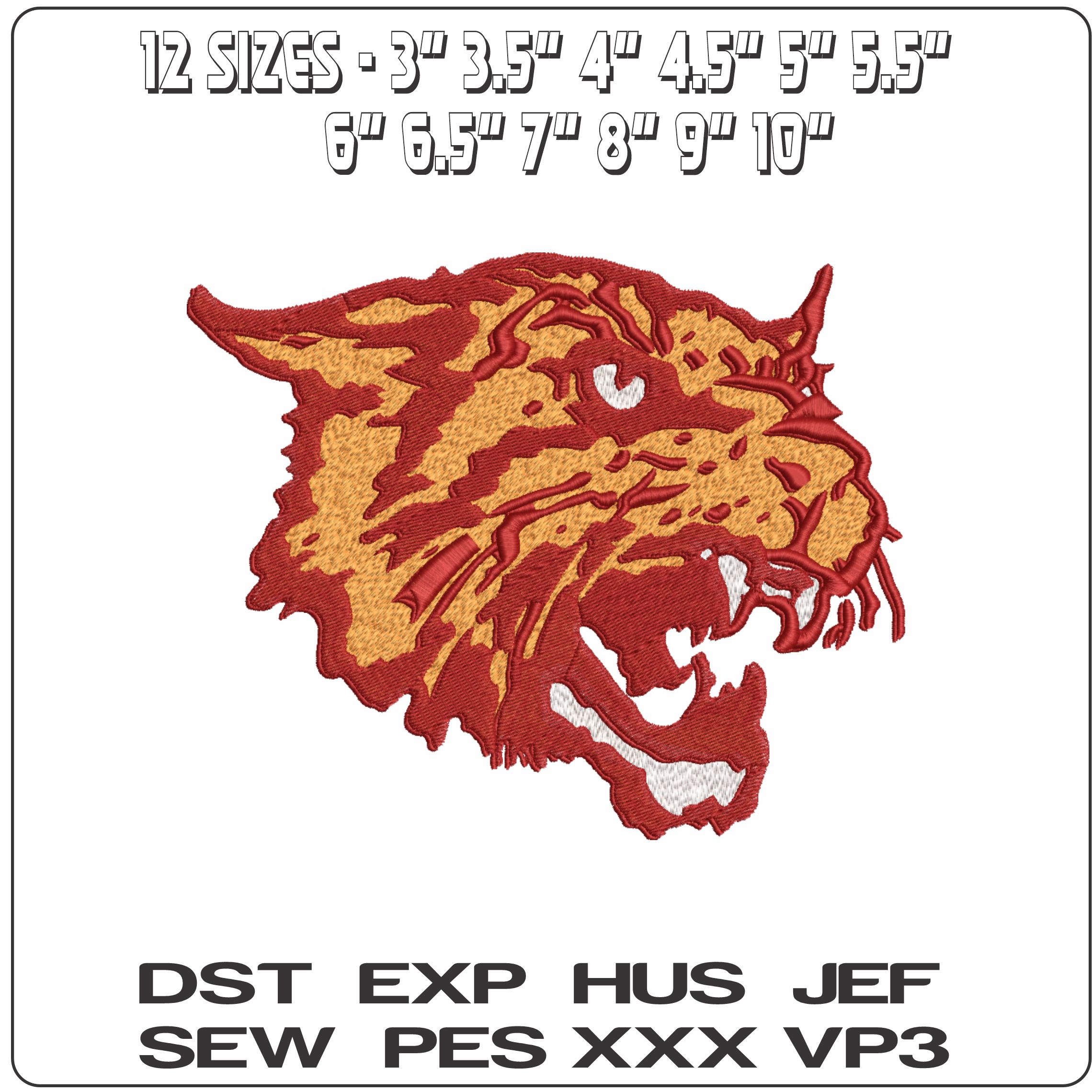Bethune Cookman Wildcats Alternative  University    - Elegant embroidery design file-instant download — view 2