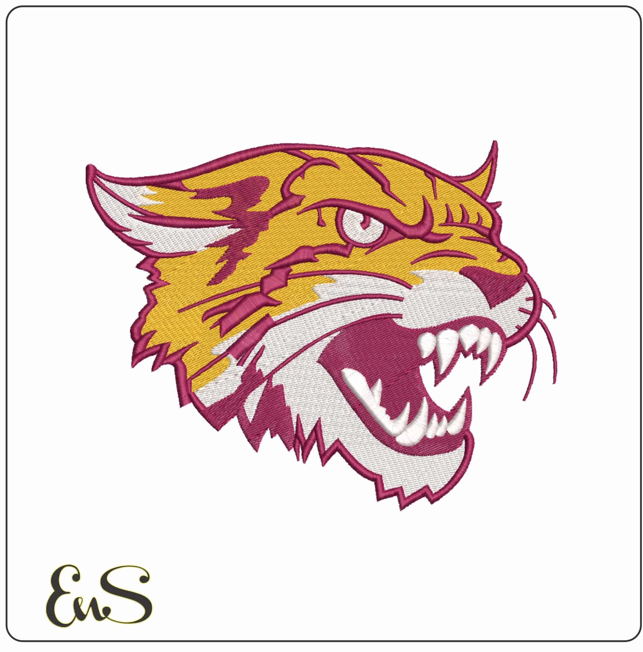 Bethune Cookman Wildcats Secondary  University    - Elegant embroidery design file-instant download
