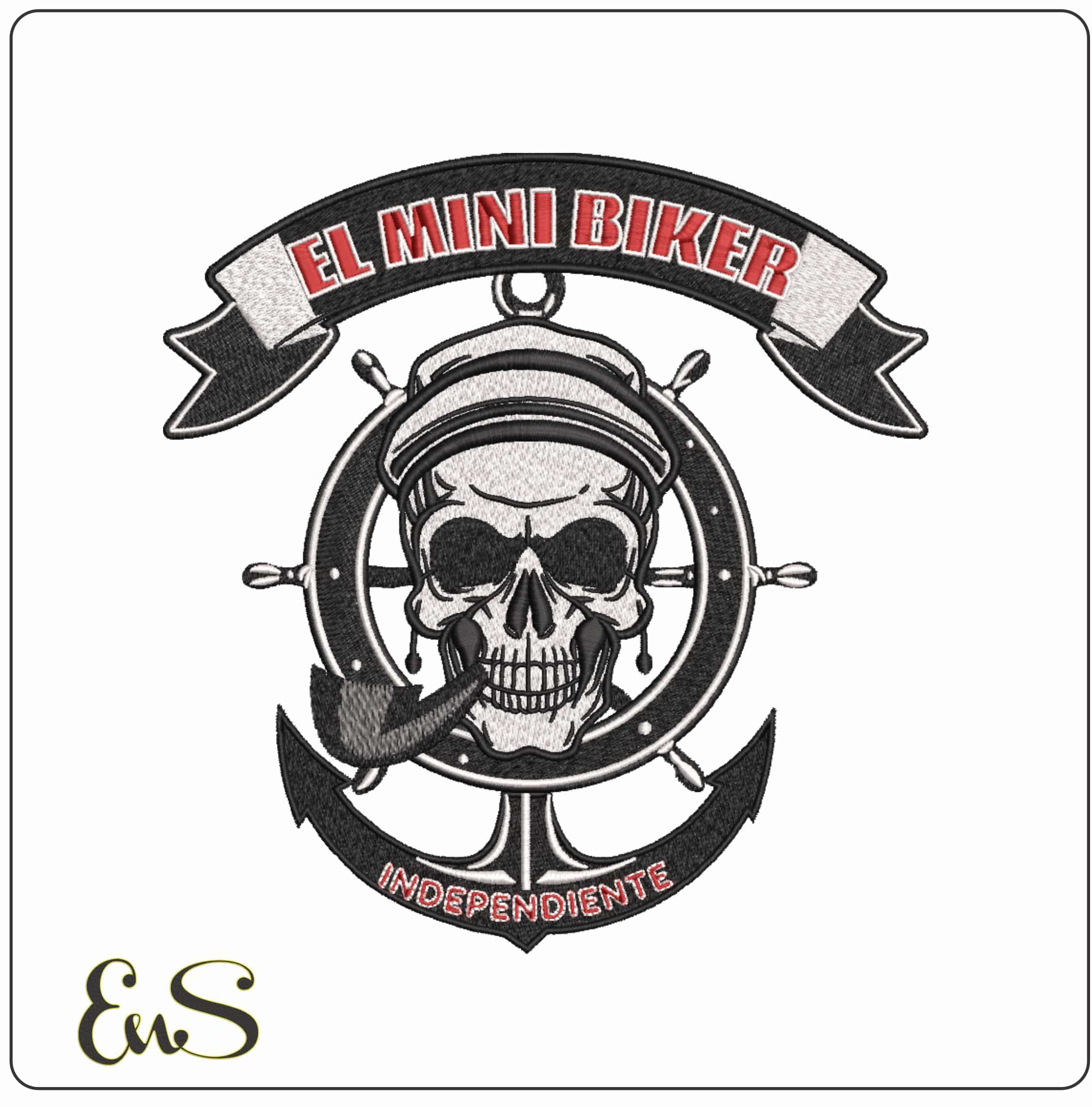 Bike Group and Skull    - Elegant embroidery design file-instant download