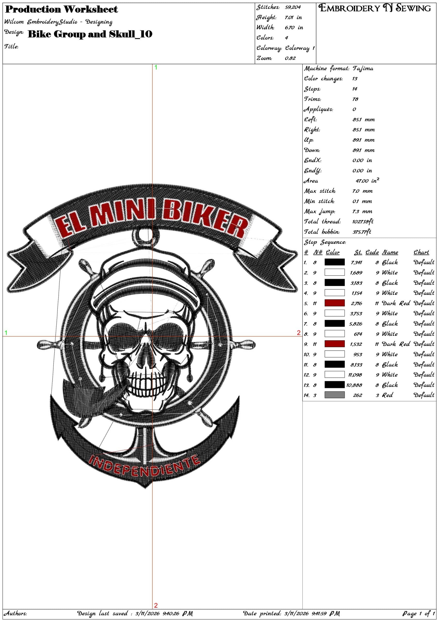 Bike Group and Skull    - Elegant embroidery design file-instant download — view 3