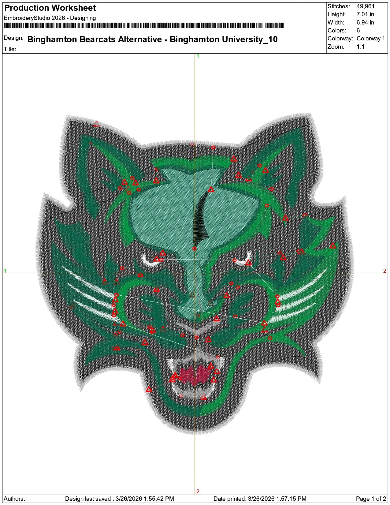 Binghamton Bearcats Alternative Binghamton University    - Elegant embroidery design file-instant download — view 3