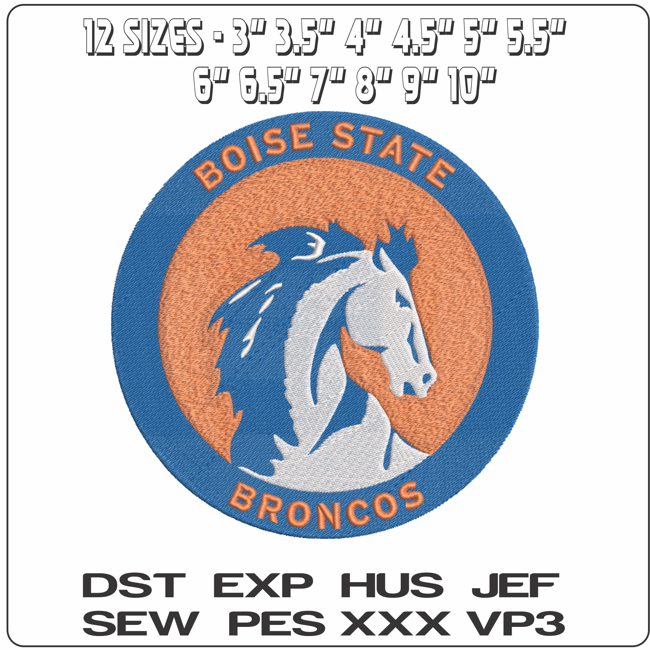 Boise State Broncos 1969 to 1974 Boise State University    - Elegant embroidery design file-instant download — view 2