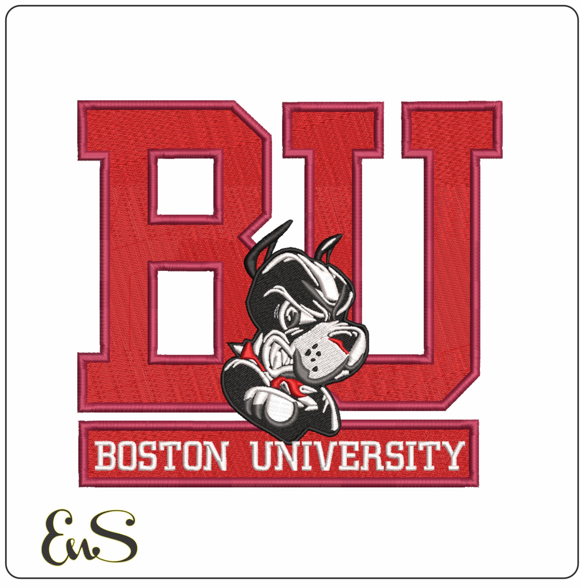 Boston University Terriers 2005 on Boston University    - Elegant embroidery design file-instant download