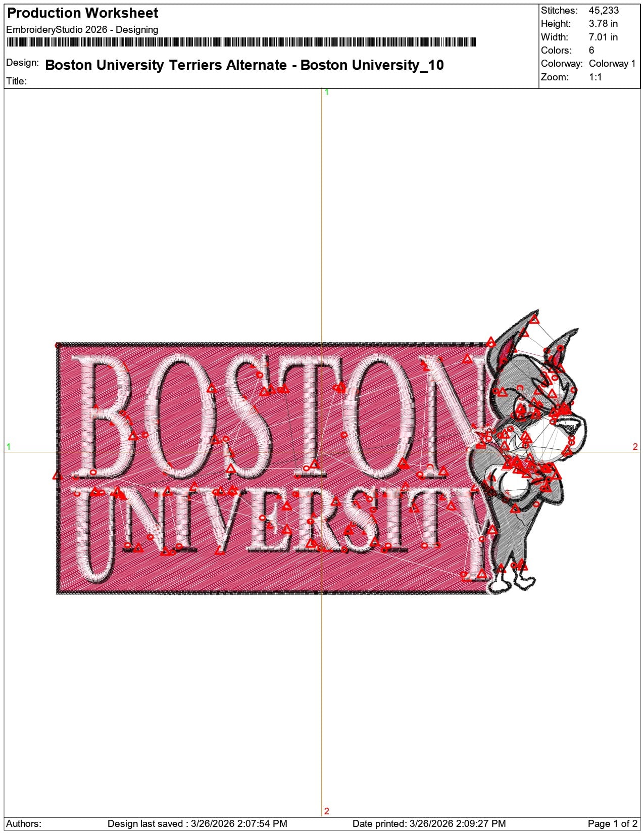 Boston University Terriers Alternate Boston University    - Elegant embroidery design file-instant download — view 3
