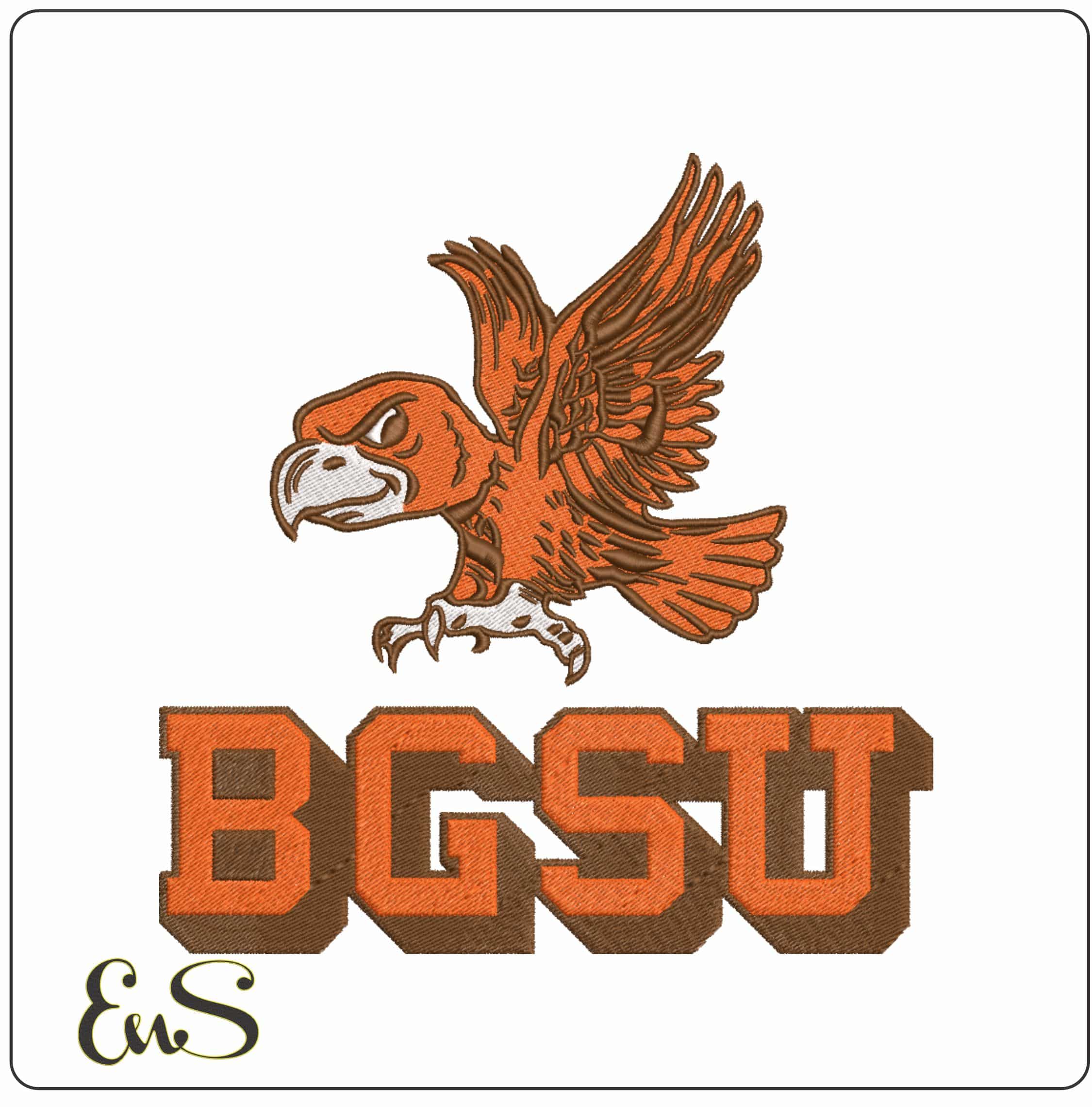 Bowling Green Falcons 1964 to 1976    - Elegant embroidery design file-instant download