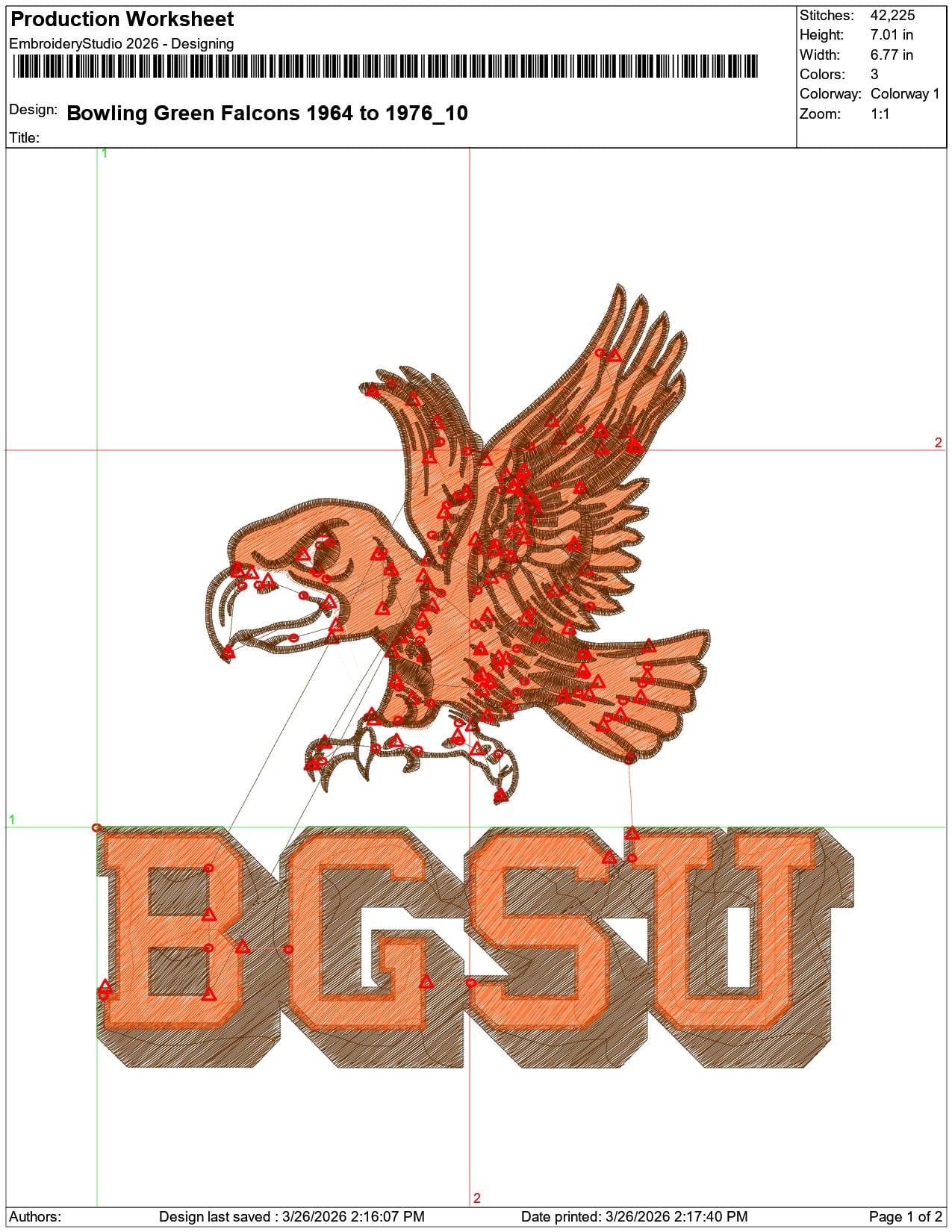 Bowling Green Falcons 1964 to 1976    - Elegant embroidery design file-instant download — view 3