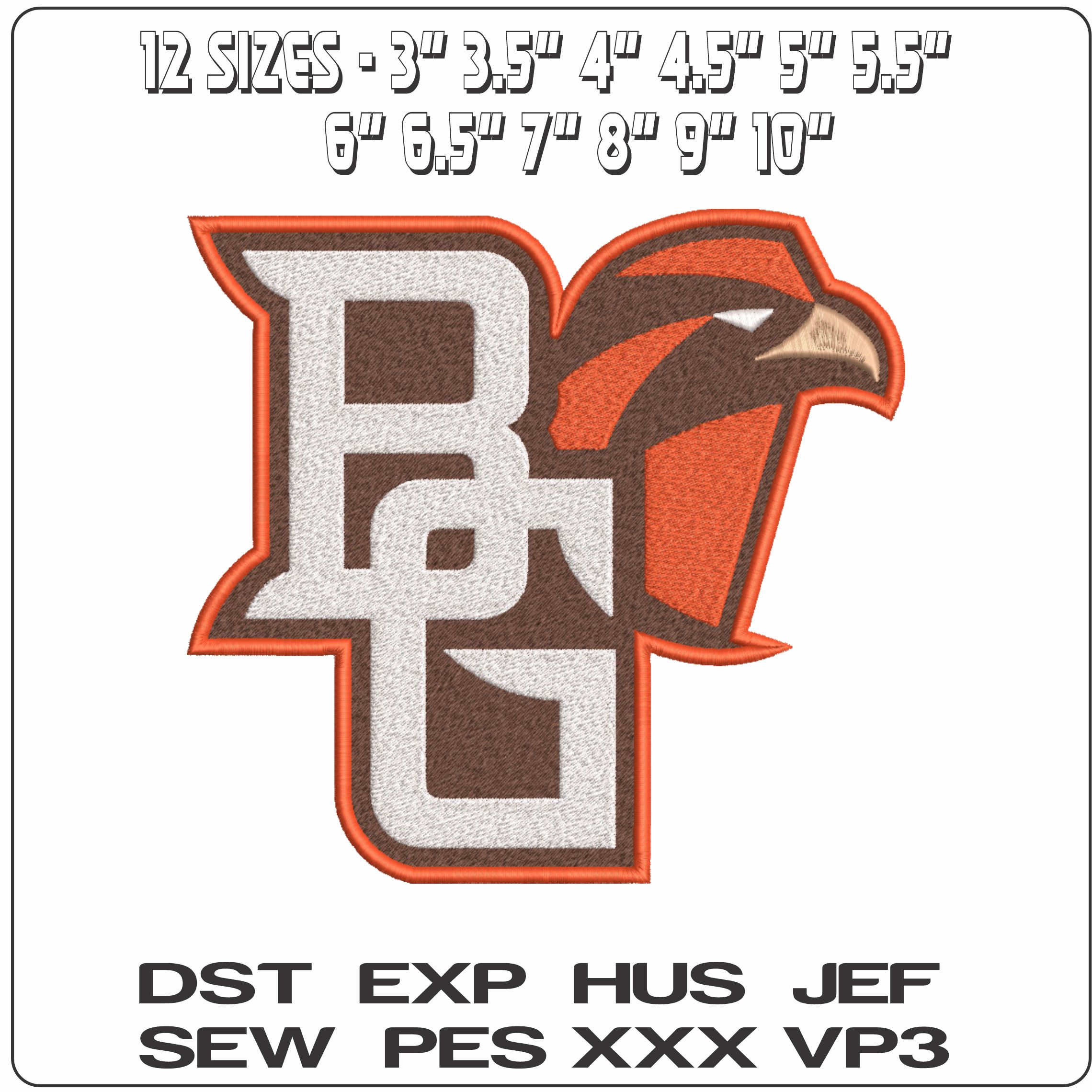 Bowling Green Falcons 2007 on Bowling Green State University    - Elegant embroidery design file-instant download — view 2