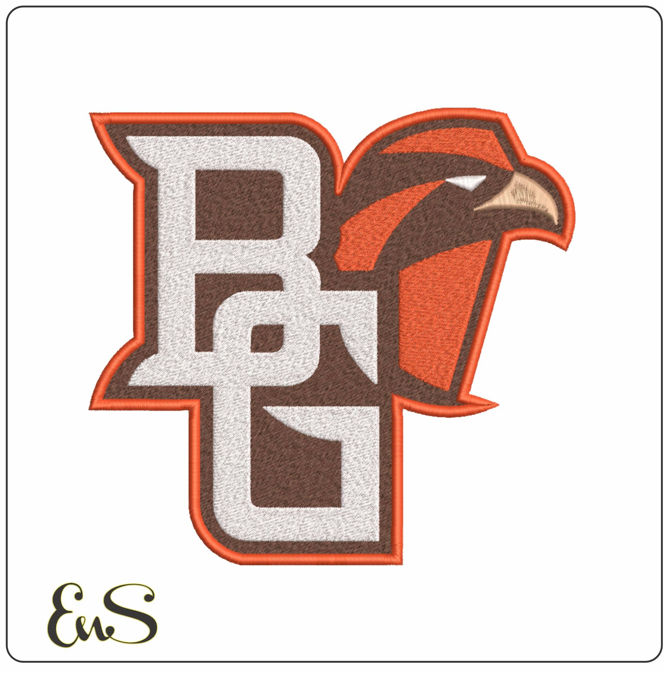 Bowling Green Falcons 2007 on Bowling Green State University    - Elegant embroidery design file-instant download