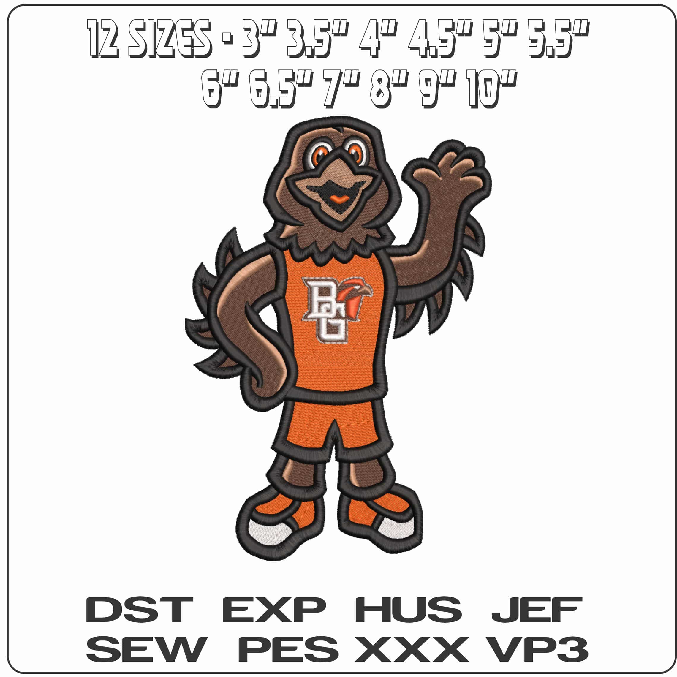Bowling Green Falcons Mascot Bowling Green State University    - Elegant embroidery design file-instant download — view 2