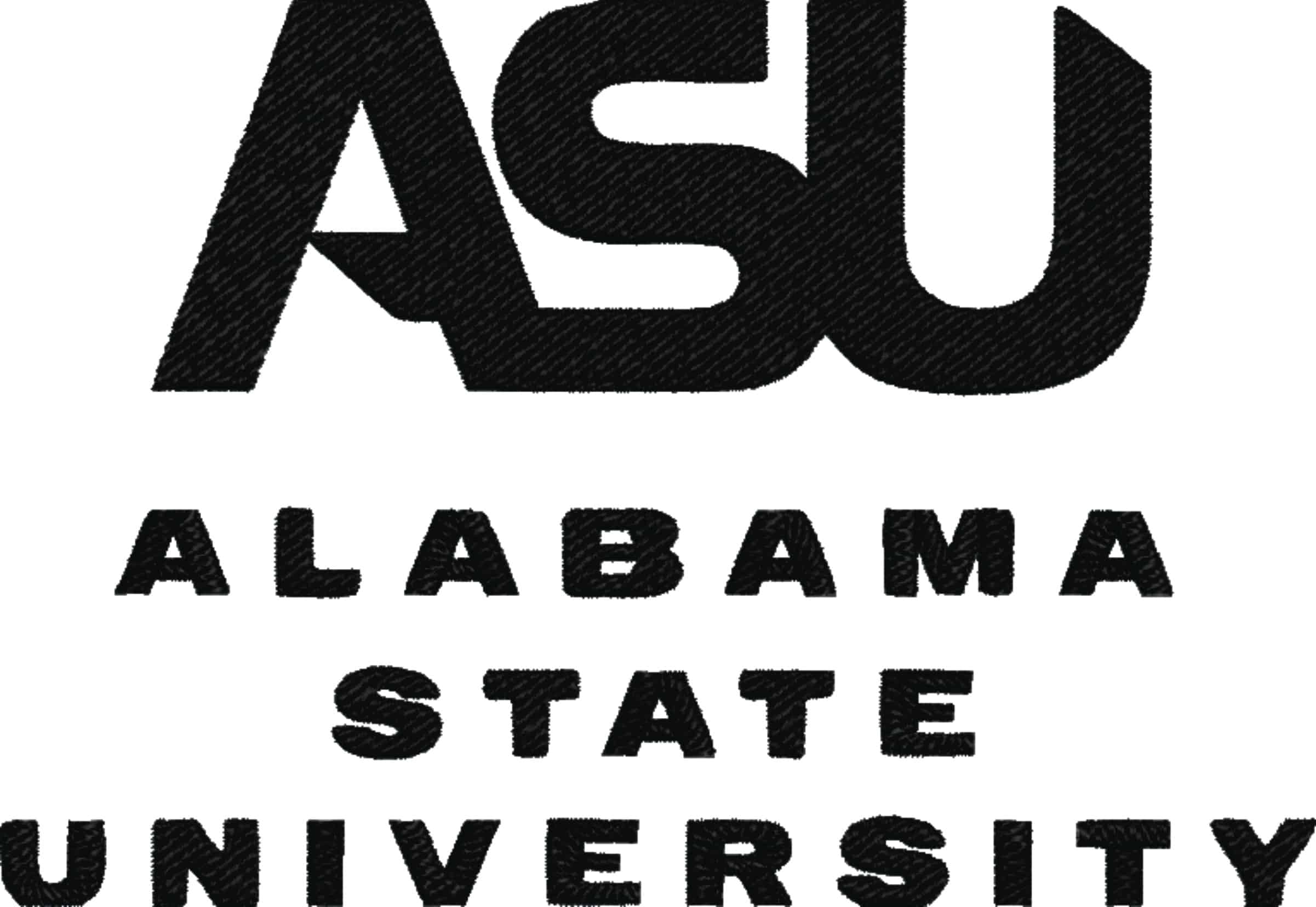 Alabama State University embroidery design - Logo embroidery machine pattern ASU embroidery file - instant download in a frame