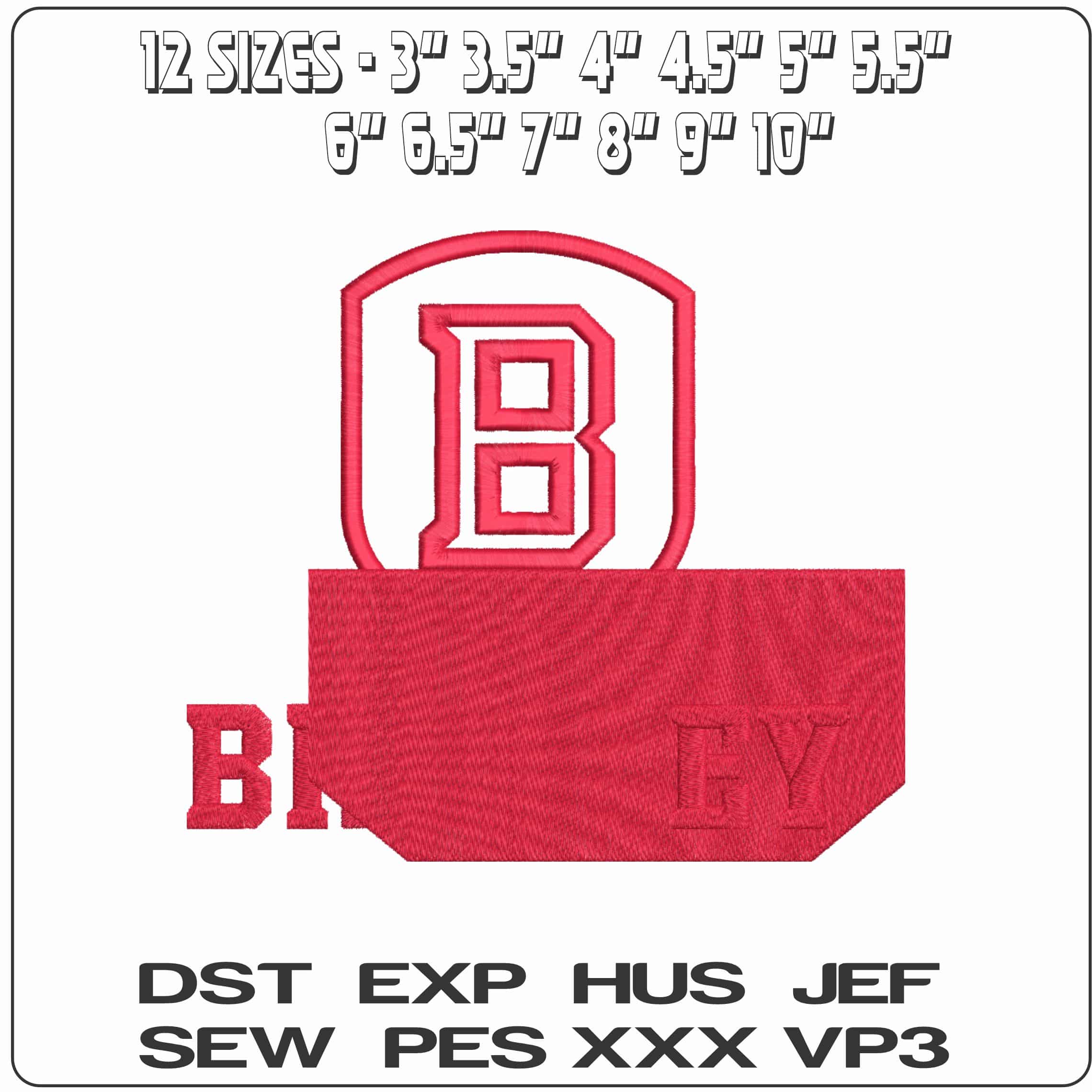 Bradley Braves 2012 on Bradley University    - Elegant embroidery design file-instant download — view 2