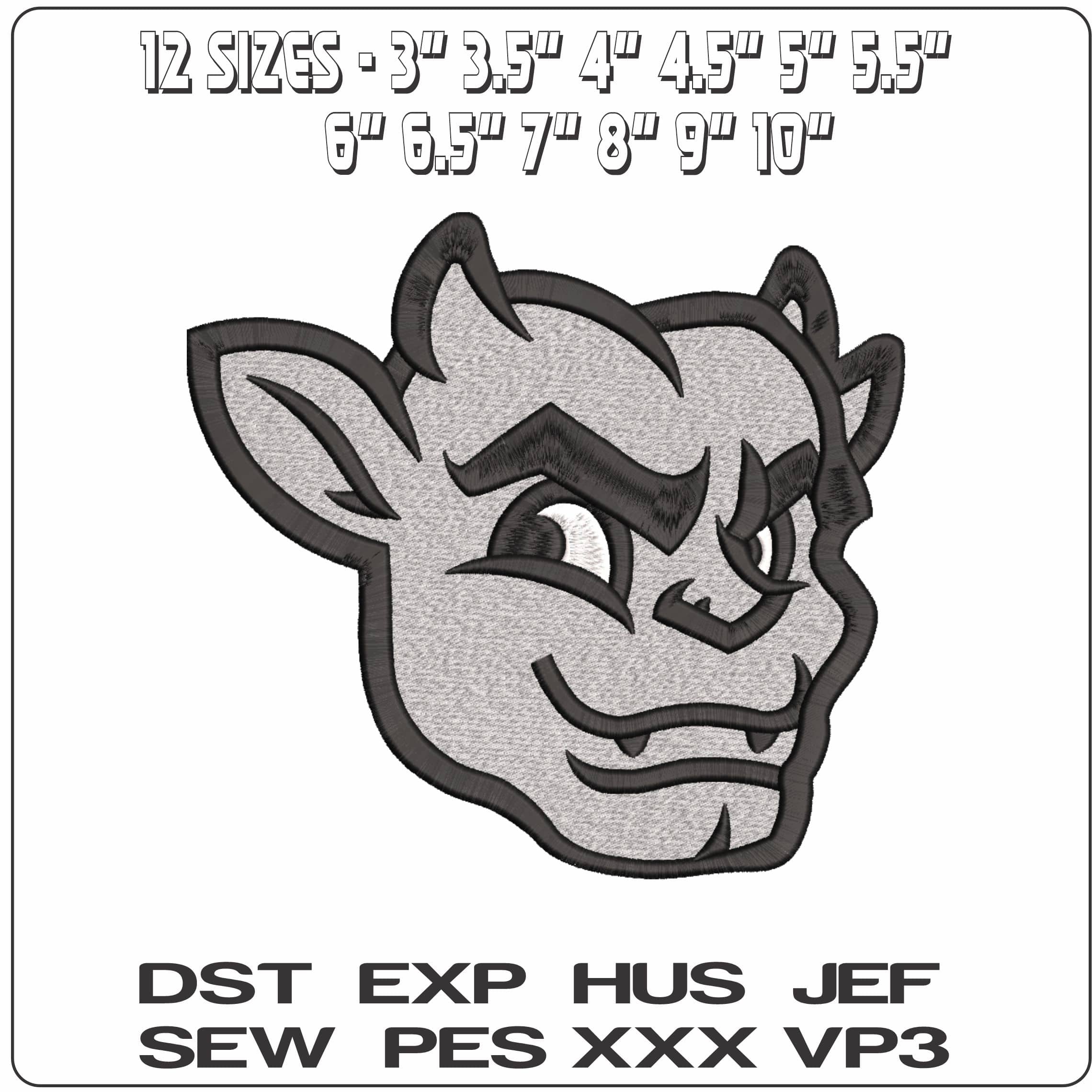 Bradley Braves Mascot Bradley University    - Elegant embroidery design file-instant download — view 2