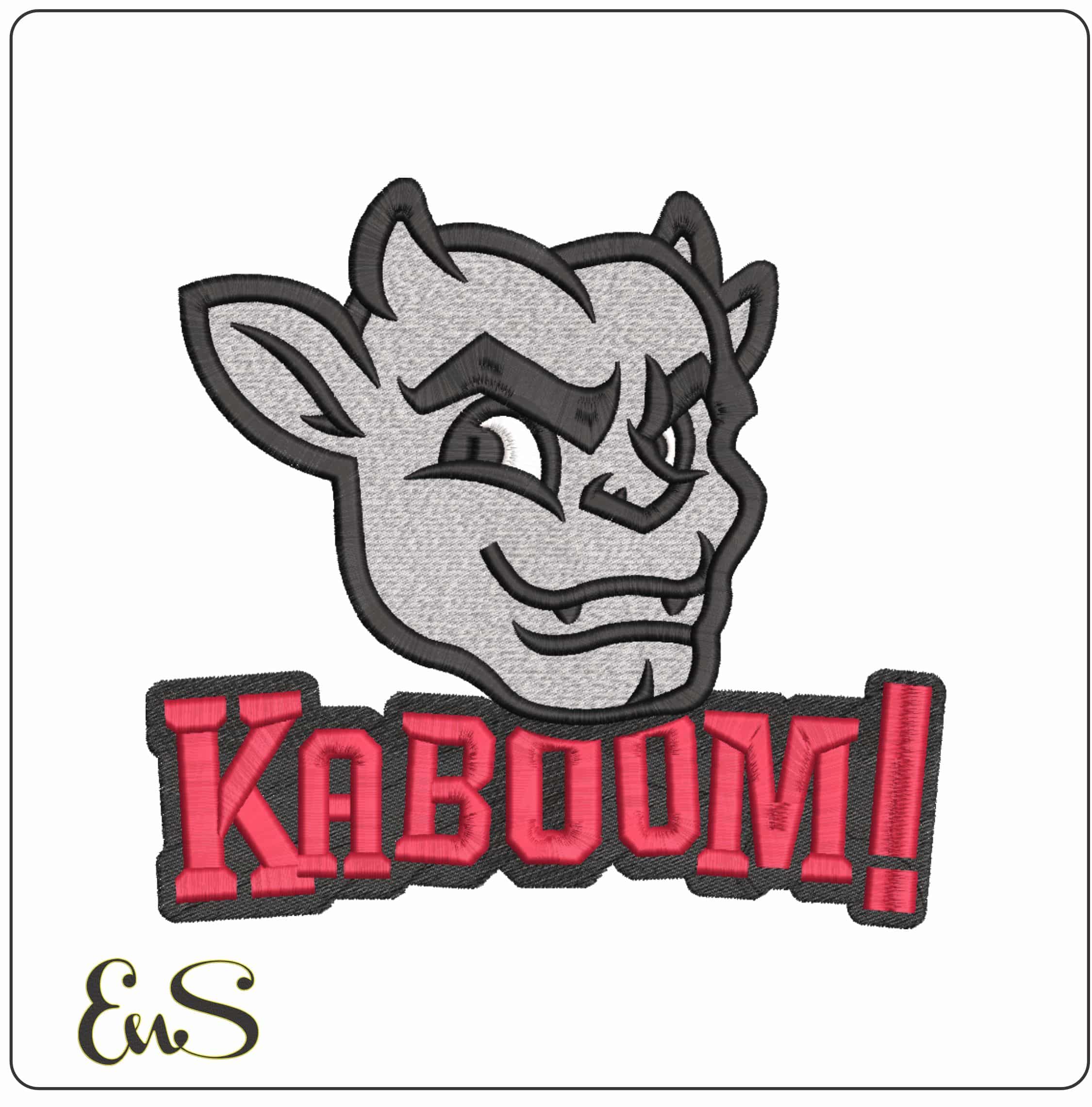 Bradley Braves Mascot Kaboom Bradley University    - Elegant embroidery design file-instant download