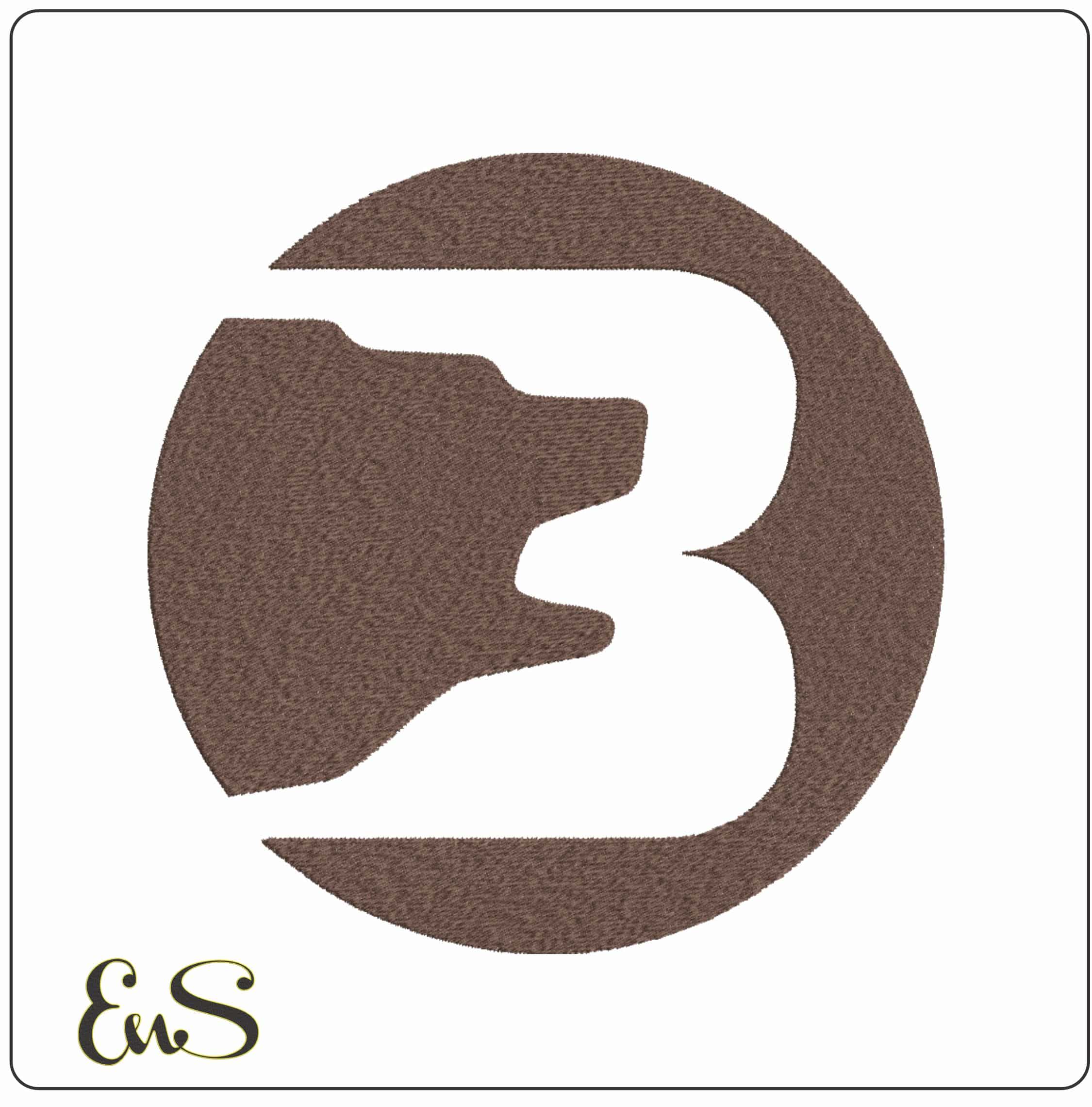 Brown Bears 1973 1978 No Background Brown University    - Elegant embroidery design file-instant download