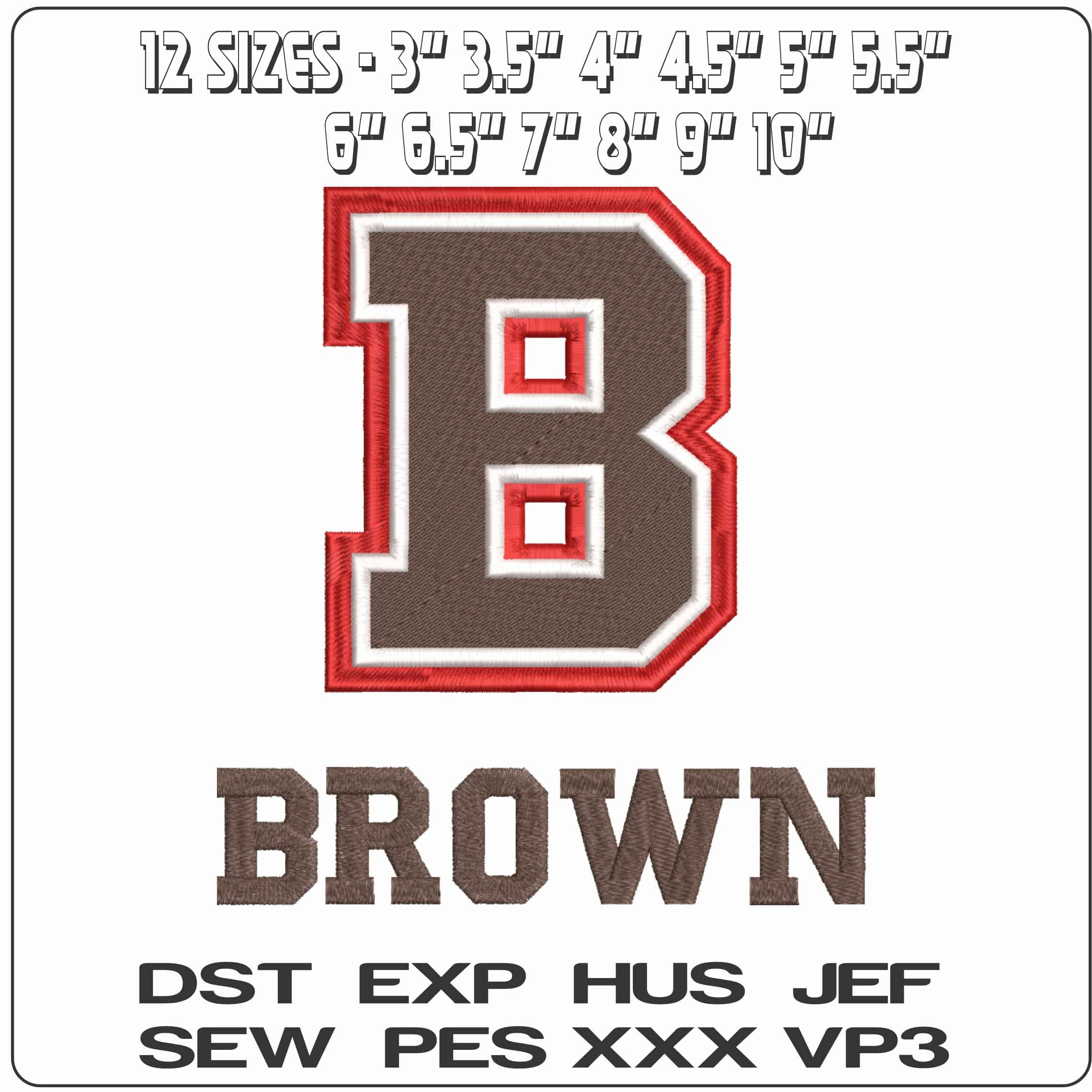 Brown Bears 2022 on Alternative Brown University    - Elegant embroidery design file-instant download — view 2