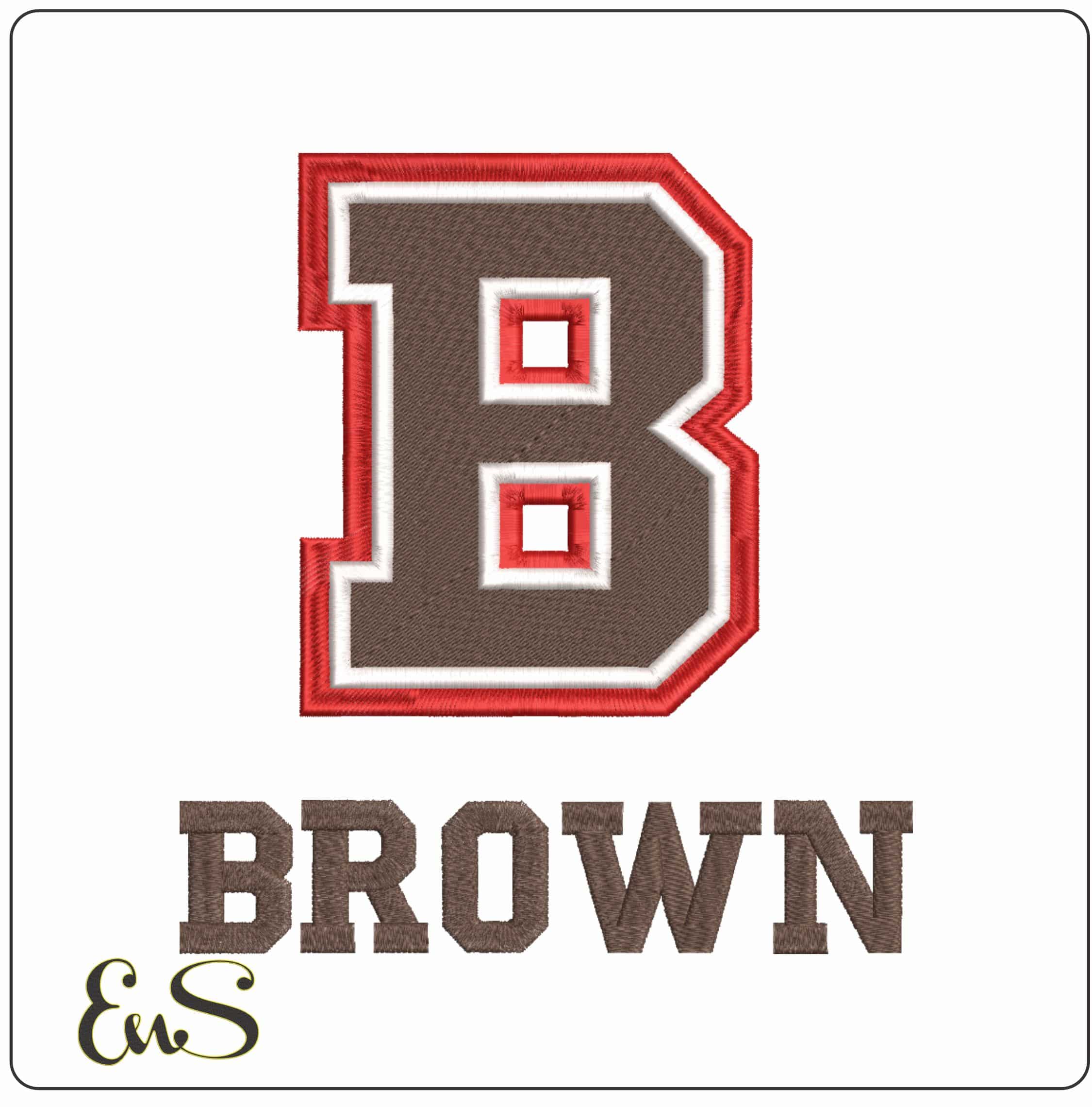 Brown Bears 2022 on Alternative Brown University    - Elegant embroidery design file-instant download