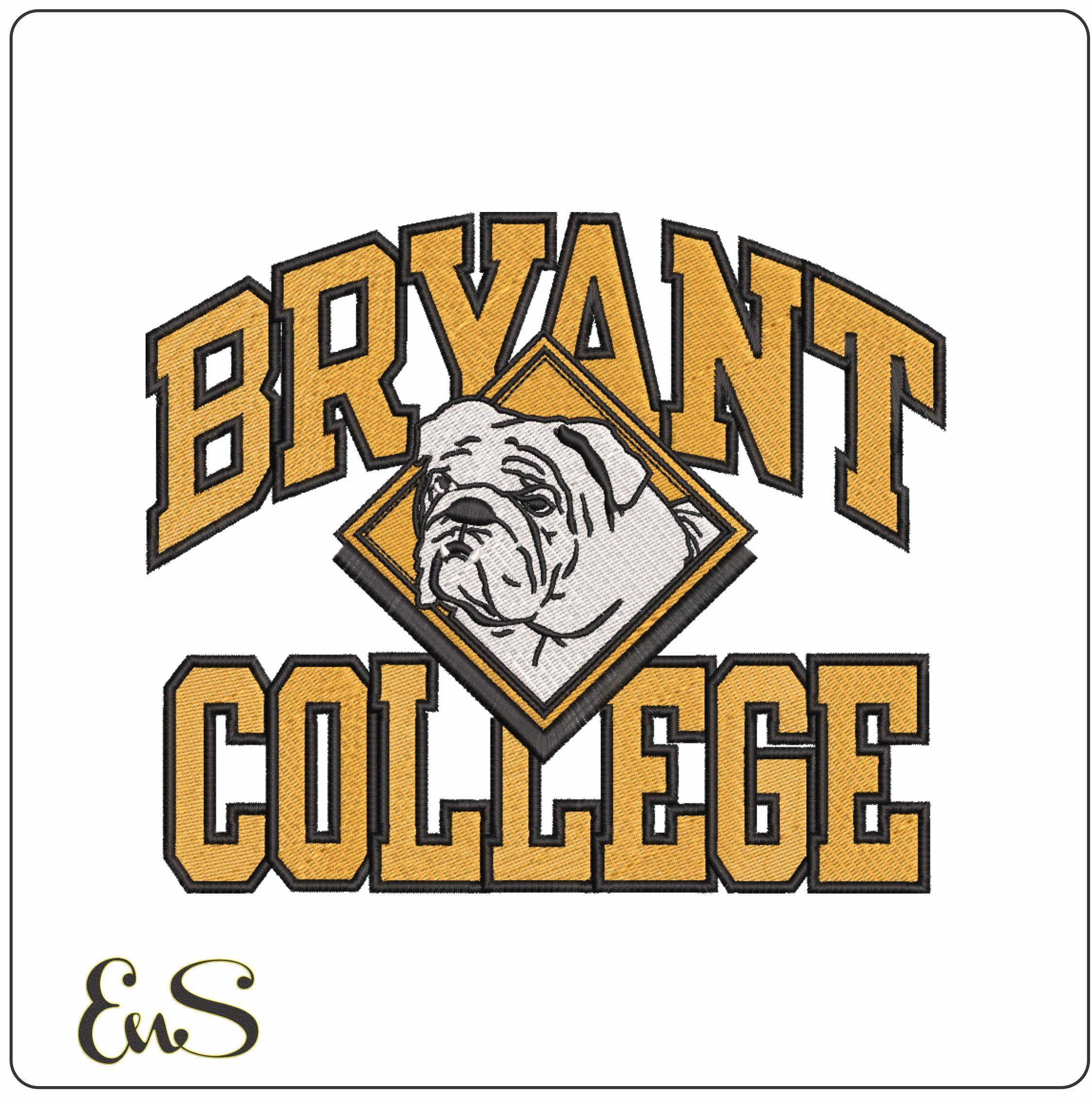 Bryant Bulldogs 1994 to 2004 Bryant University    - Elegant embroidery design file-instant download