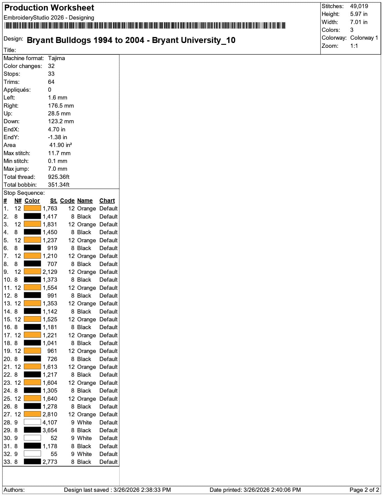 Bryant Bulldogs 1994 to 2004 Bryant University    - Elegant embroidery design file-instant download — view 4