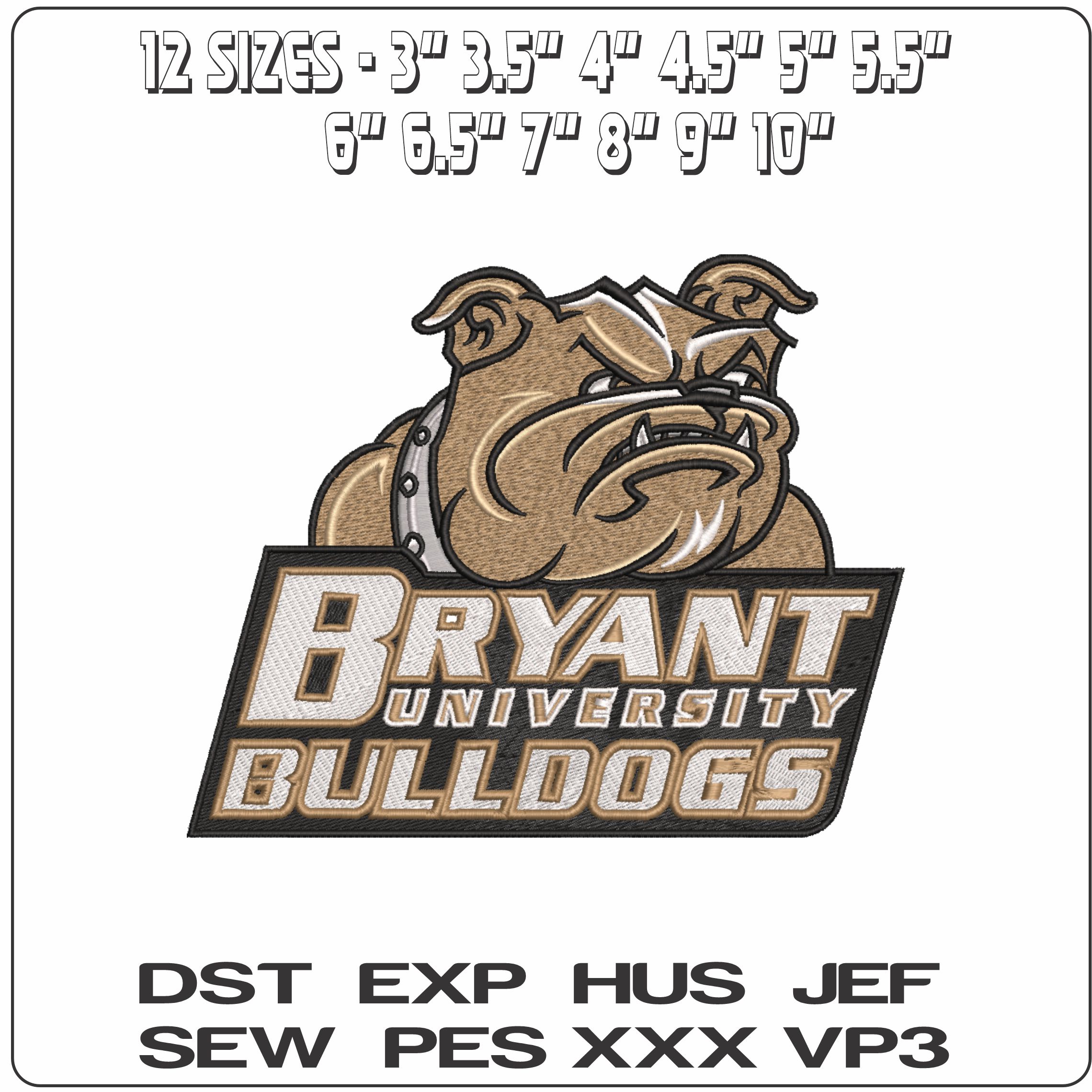 Bryant Bulldogs 2004 on Bryant University    - Elegant embroidery design file-instant download — view 2