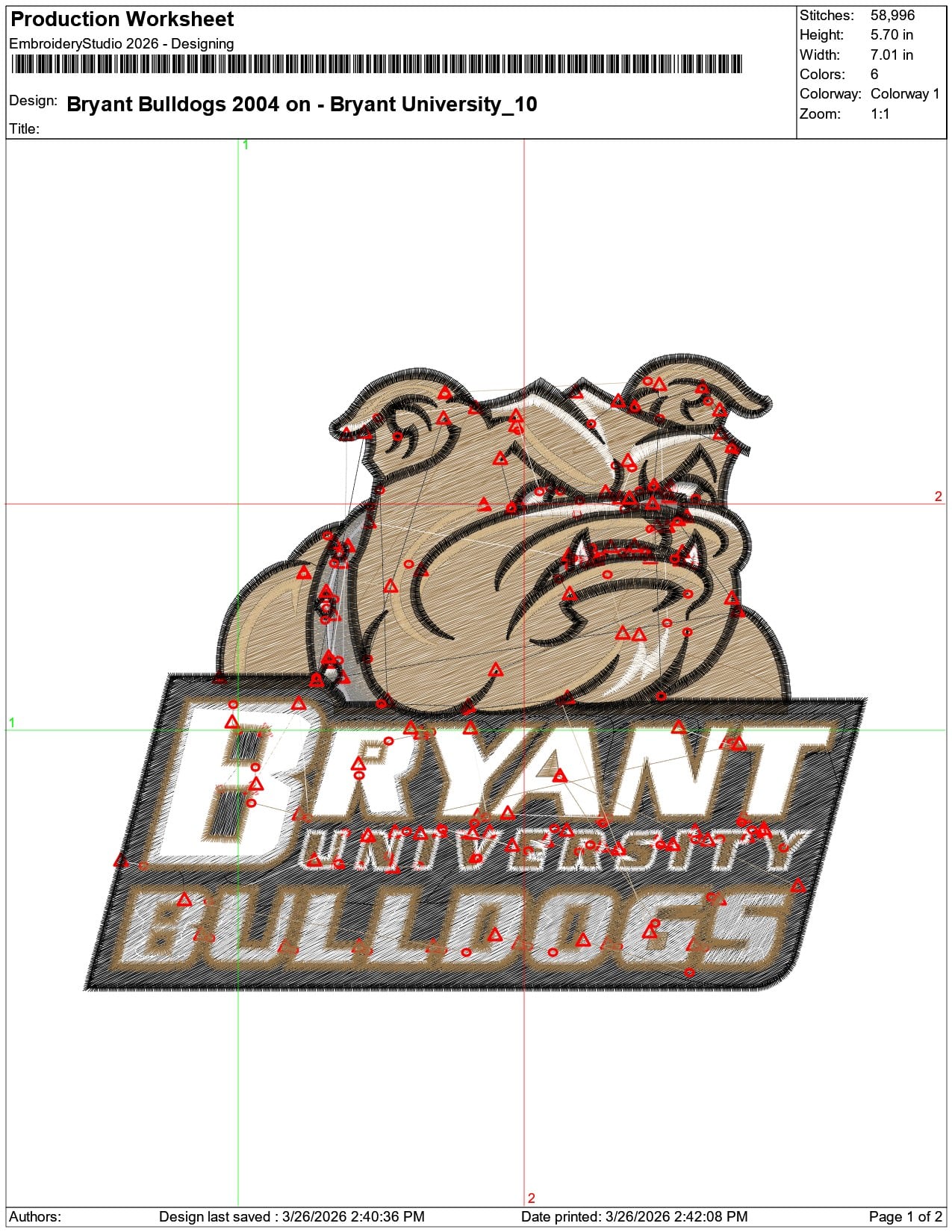 Bryant Bulldogs 2004 on Bryant University    - Elegant embroidery design file-instant download — view 3