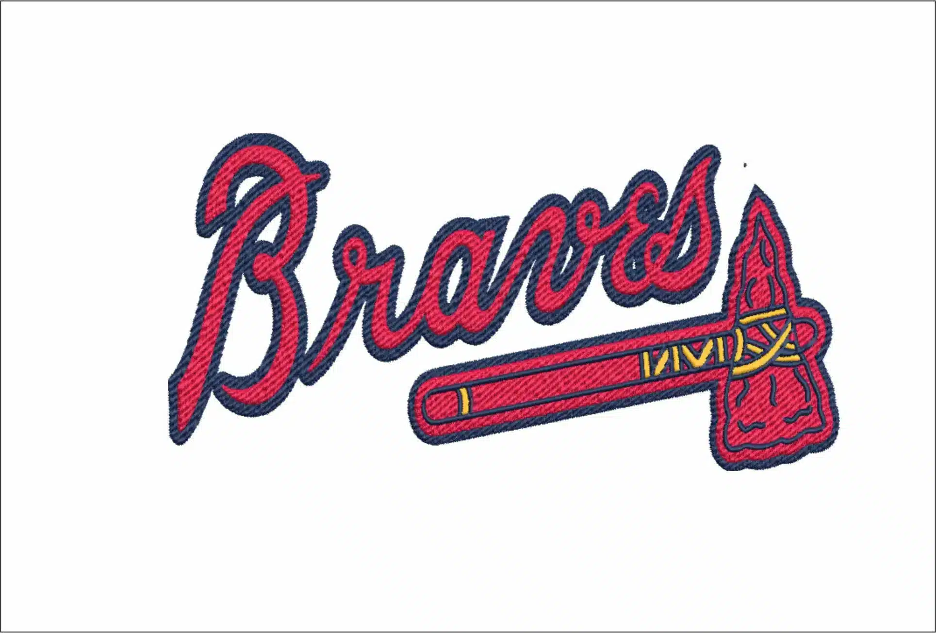 Atlanta Braves embroidery design - MLB Logo embroidery machine pattern embroidery file - instant download in a frame
