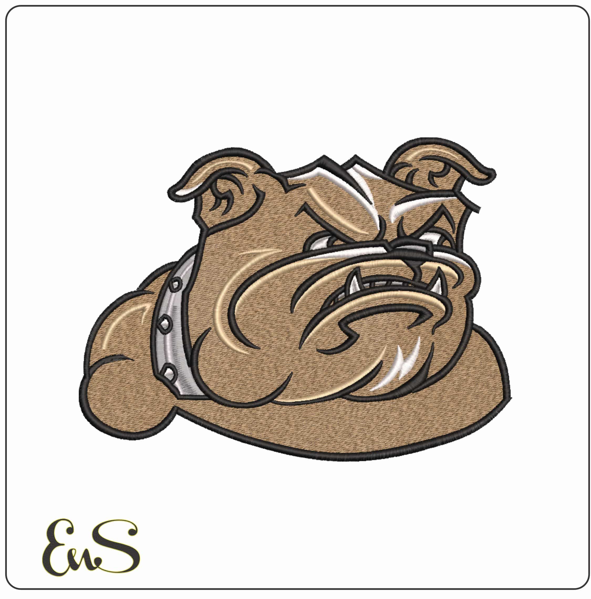 Bryant Bulldogs Mascot Tupper Bryant University    - Elegant embroidery design file-instant download