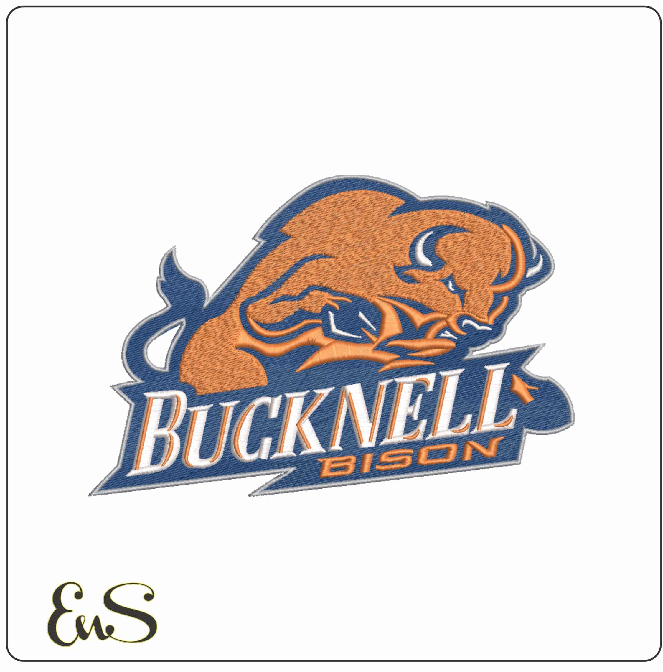 Bucknell Bison 2002 on Bucknell University    - Elegant embroidery design file-instant download