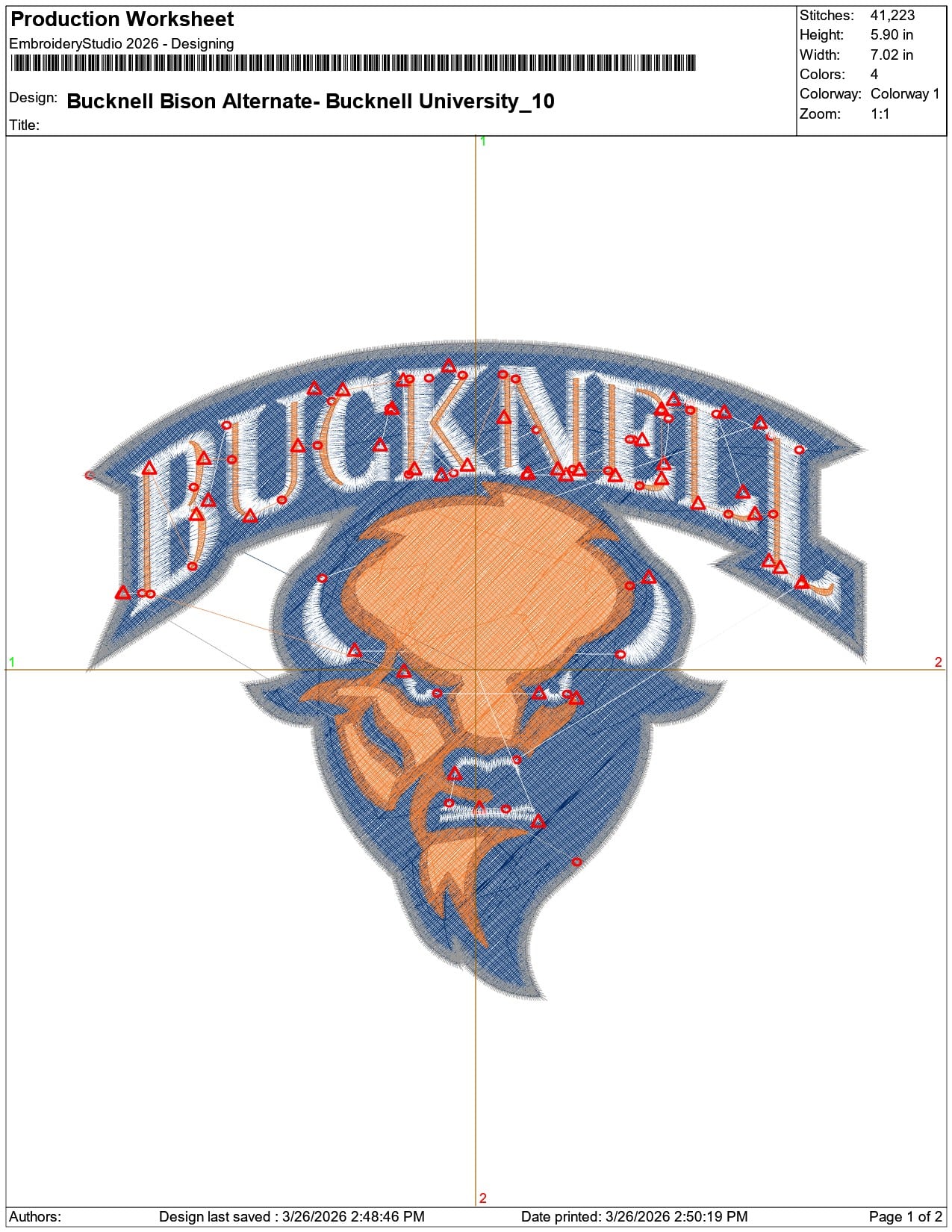Bucknell Bison Alternate Bucknell University    - Elegant embroidery design file-instant download — view 3