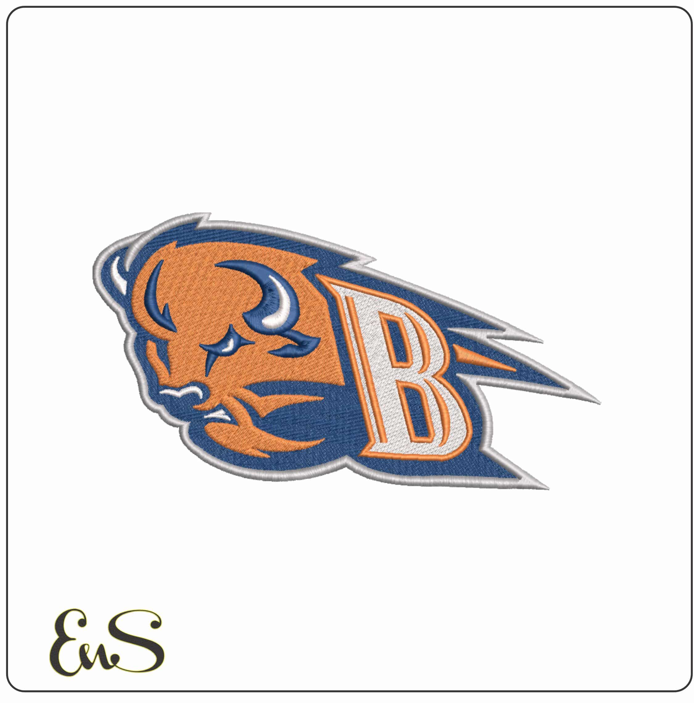 Bucknell Bison B Bucknell University    - Elegant embroidery design file-instant download