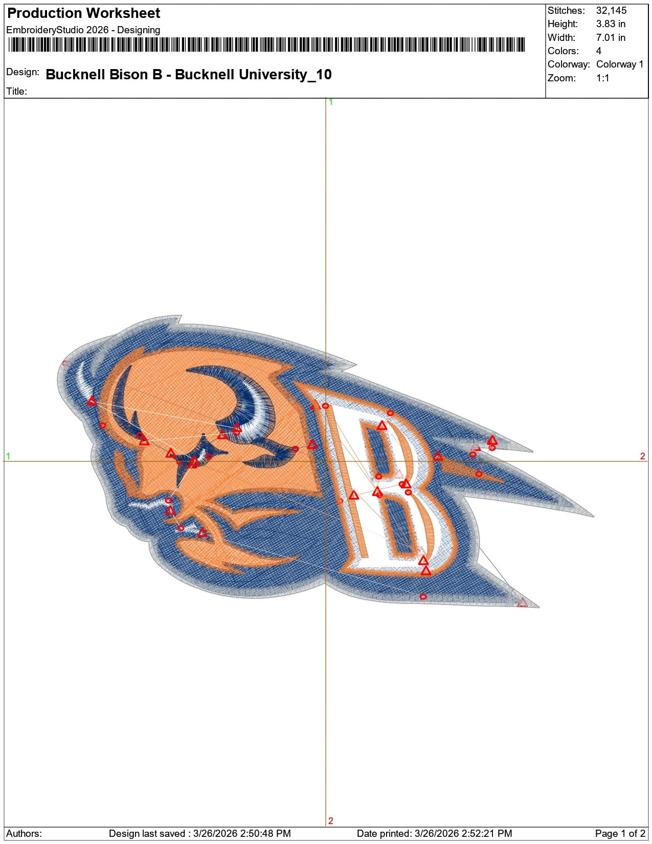 Bucknell Bison B Bucknell University    - Elegant embroidery design file-instant download — view 3