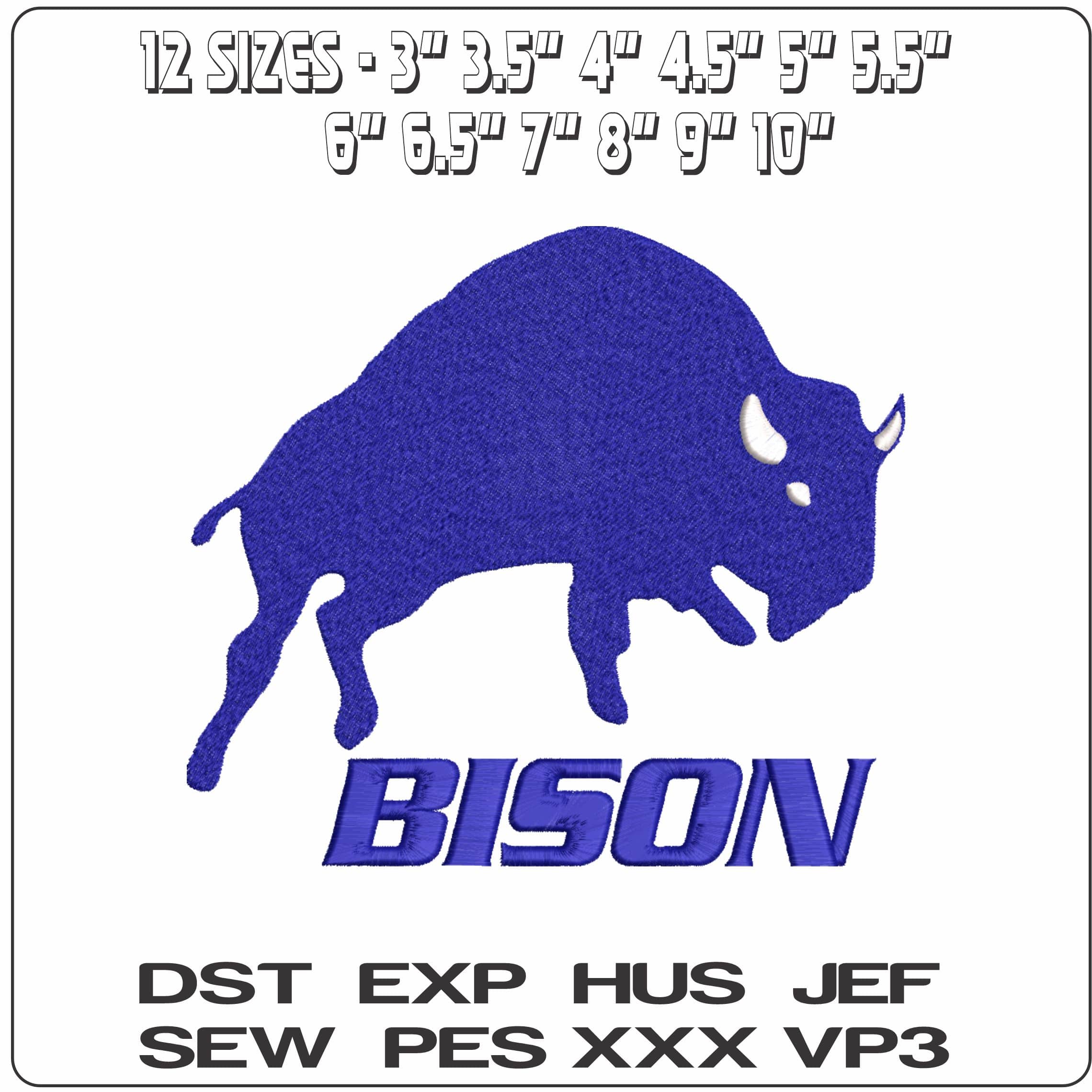 Bucknell Bisons 1981 1989 Bucknell University    - Elegant embroidery design file-instant download — view 2
