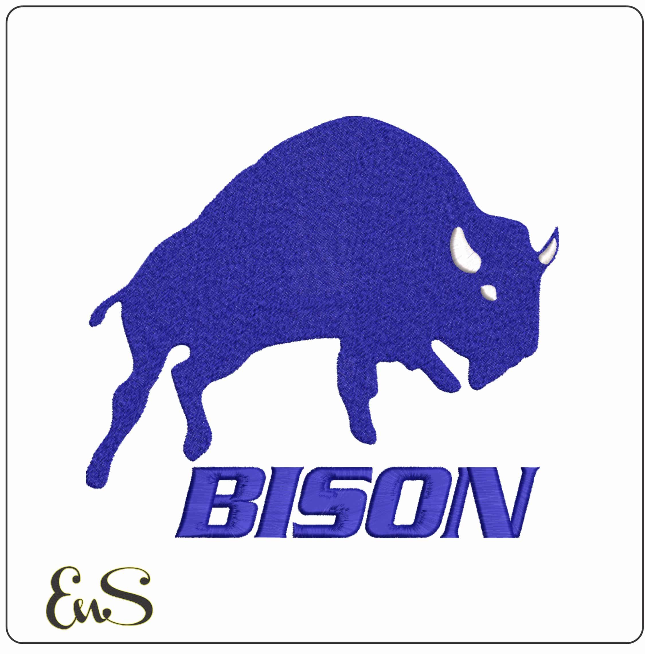 Bucknell Bisons 1981 1989 Bucknell University    - Elegant embroidery design file-instant download