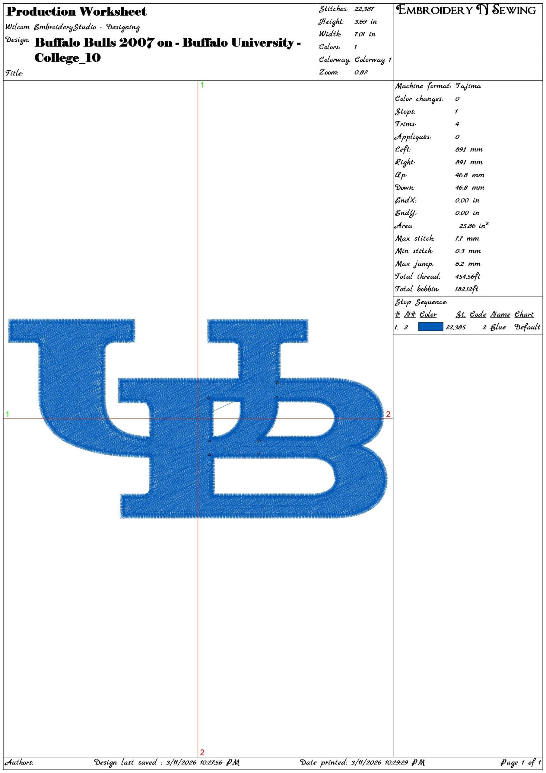 Buffalo Bulls 2007 on Buffalo University    - Elegant embroidery design file-instant download — view 3