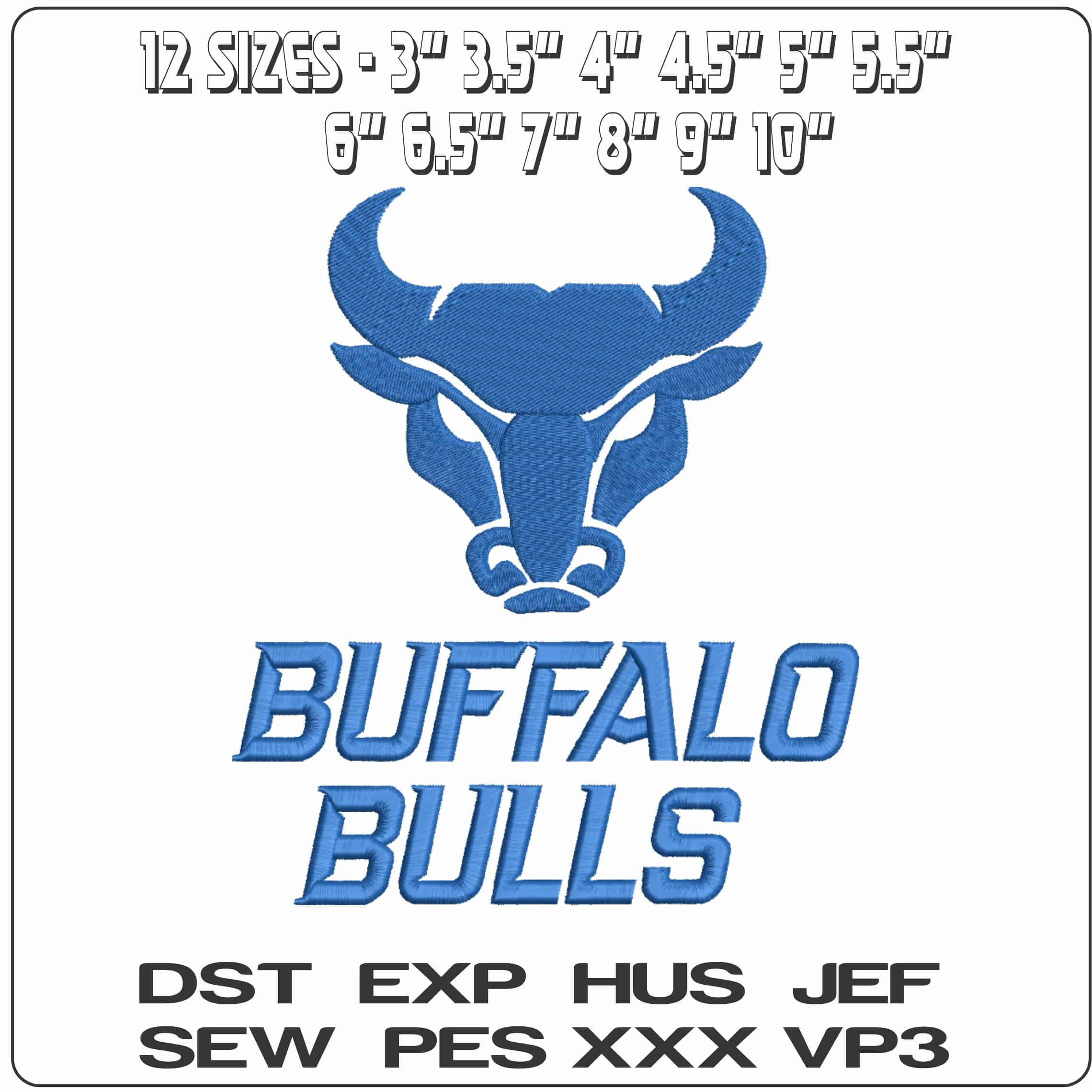 Buffalo Bulls Secondary Buffalo University    - Elegant embroidery design file-instant download — view 2