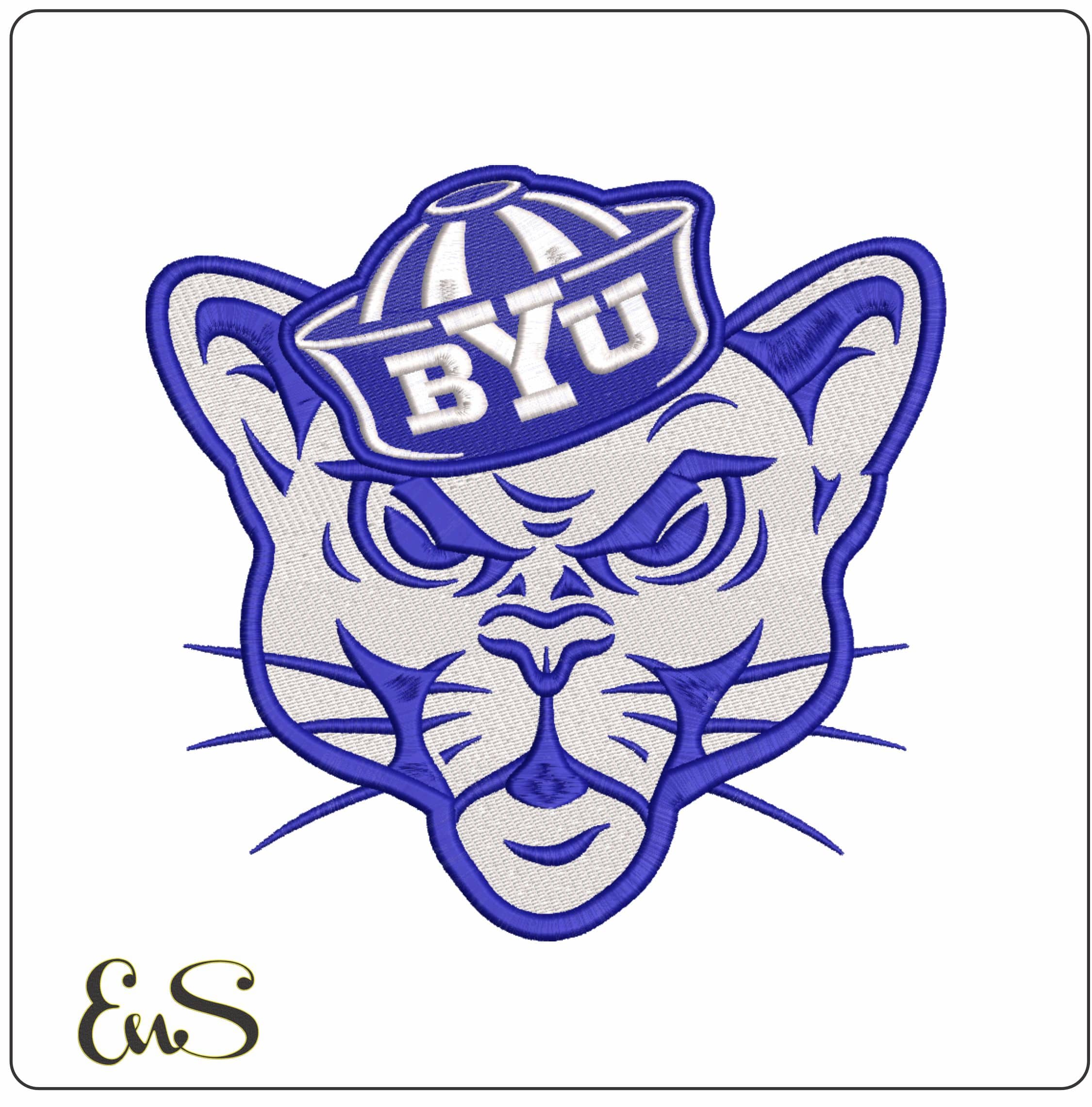 BYU Cougars Alternative Brigham Young University    - Elegant embroidery design file-instant download