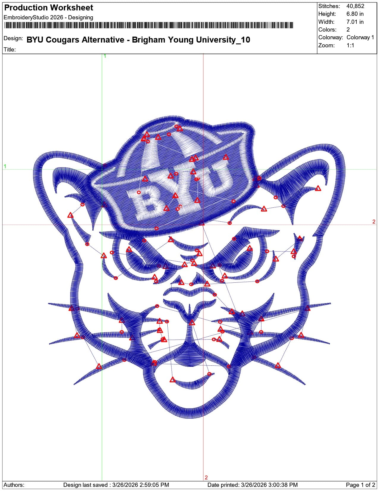 BYU Cougars Alternative Brigham Young University    - Elegant embroidery design file-instant download — view 3