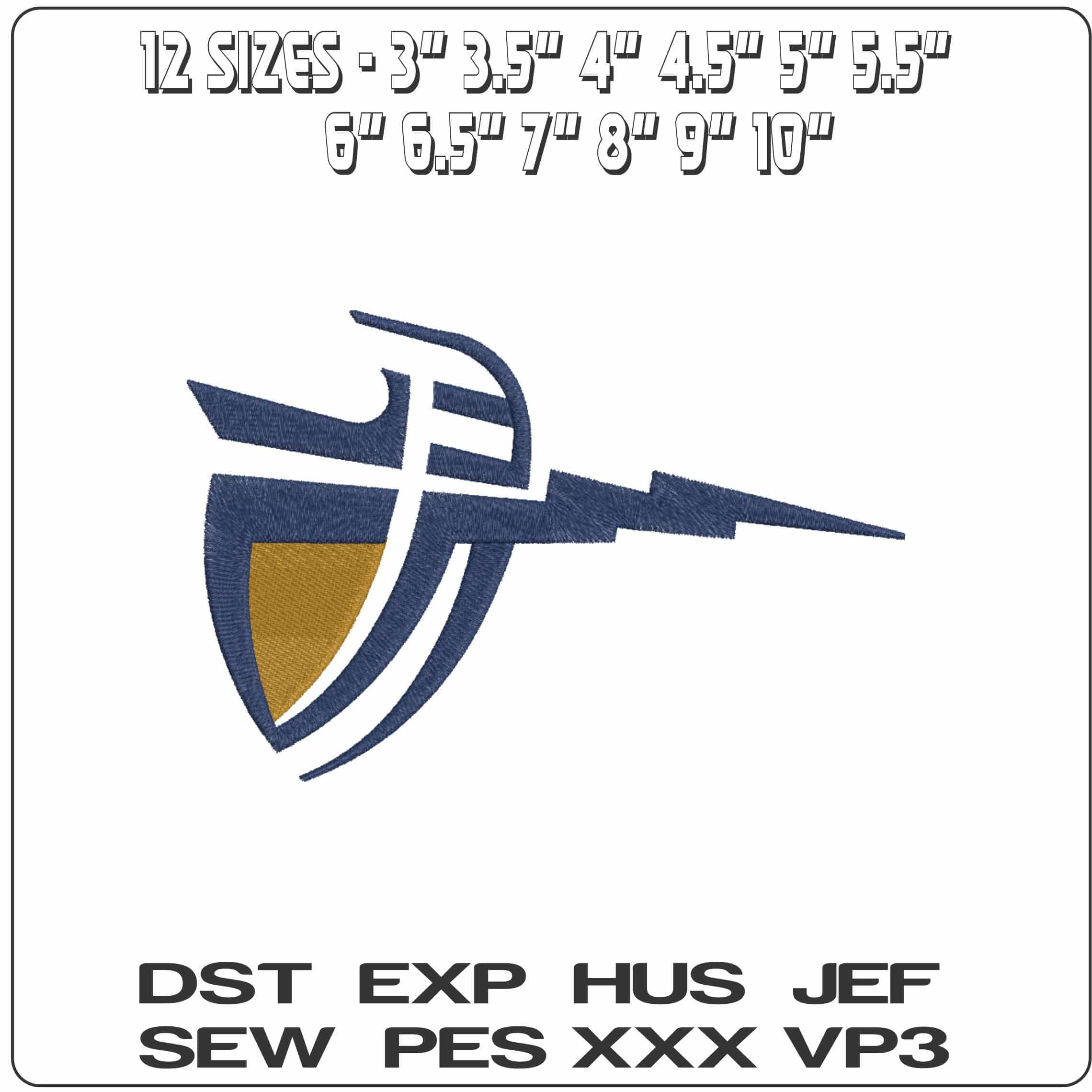 California Baptist Lancers Alternative  University    - Elegant embroidery design file-instant download — view 2