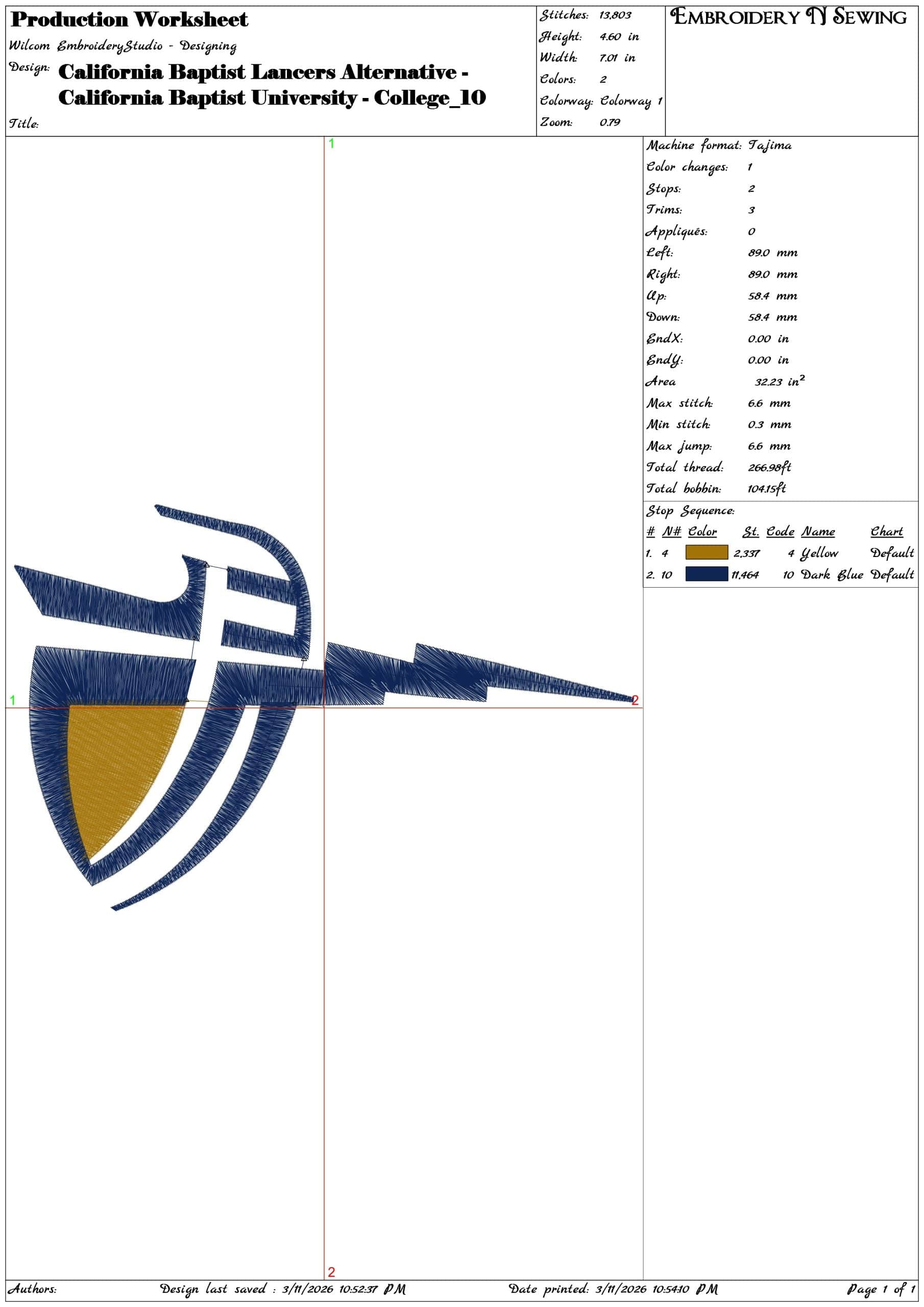 California Baptist Lancers Alternative  University    - Elegant embroidery design file-instant download — view 3