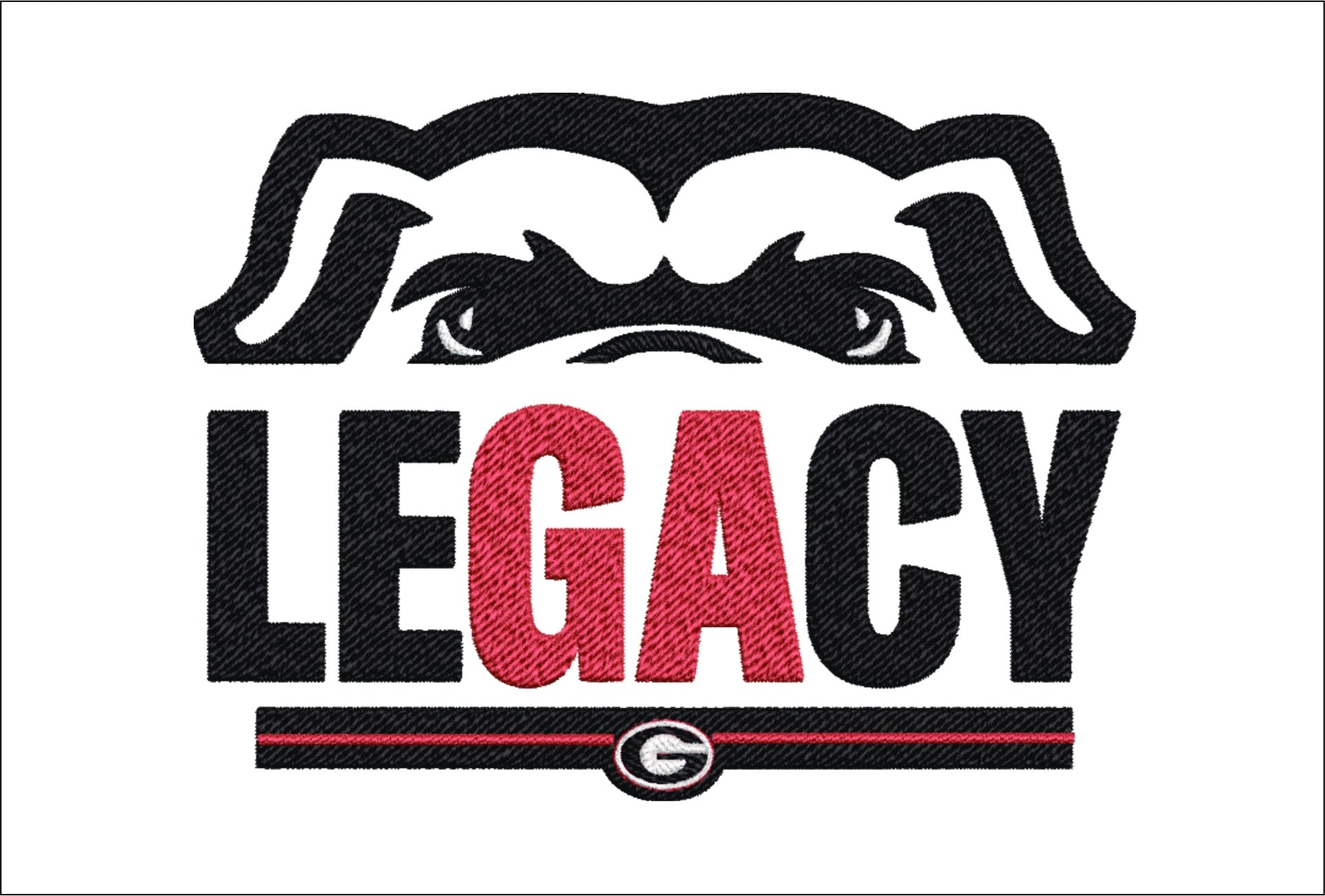 Georgia Bulldogs Athletics LeGAcy embroidery design - University of Georgia embroidery machine pattern embroidery file - instant download
