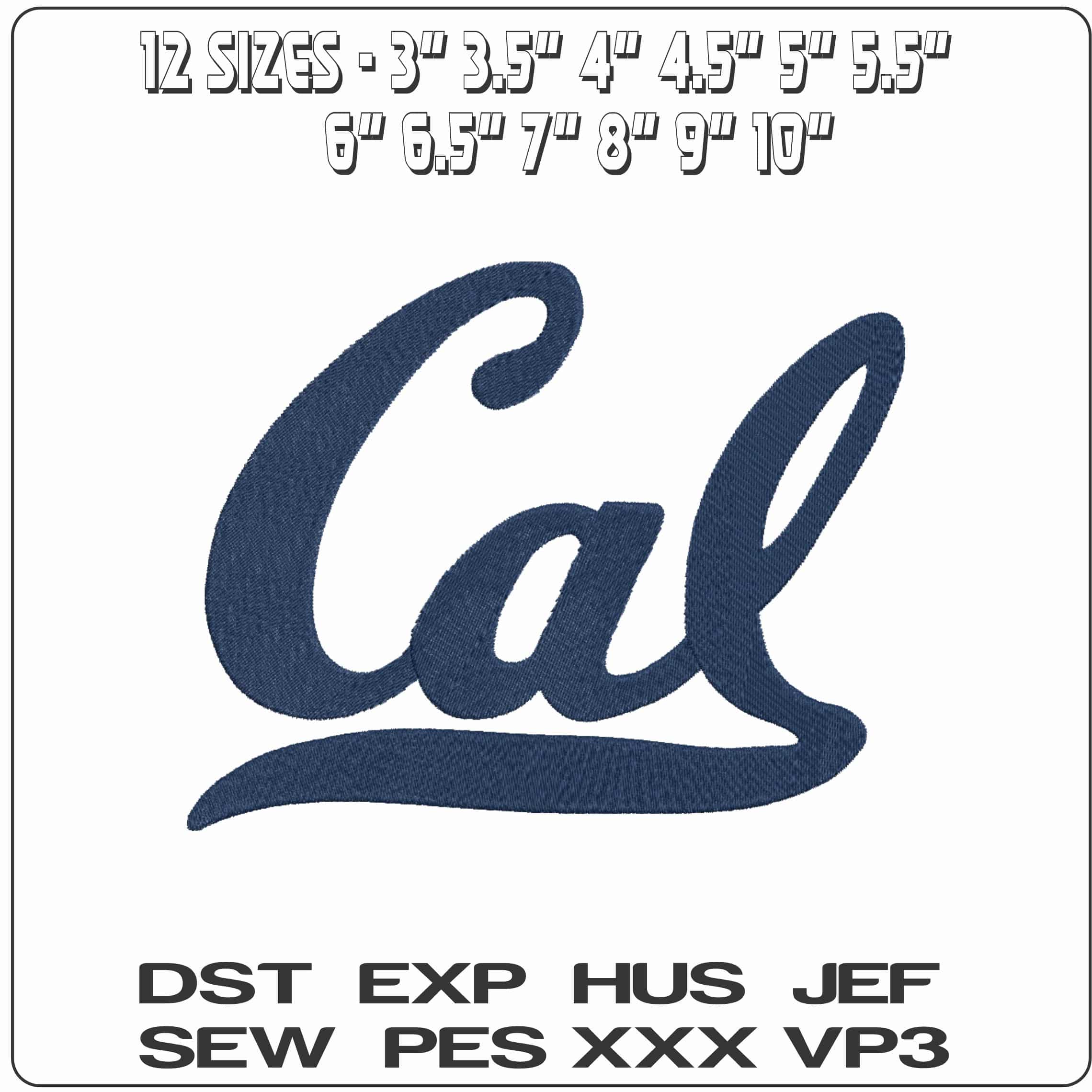 California Golden Bear 1978 on University of California Berkeley    - Elegant embroidery design file-instant download — view 2