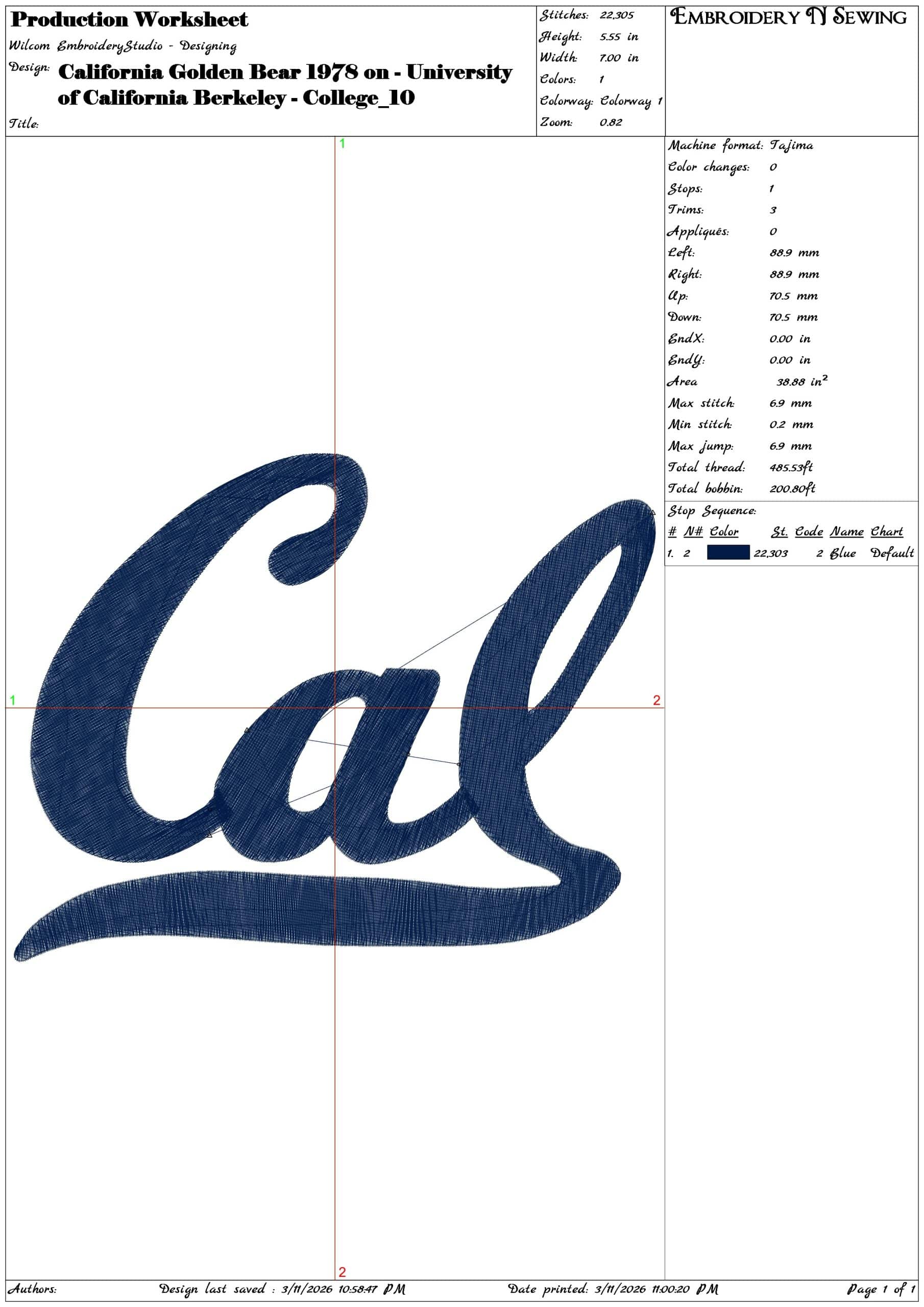California Golden Bear 1978 on University of California Berkeley    - Elegant embroidery design file-instant download — view 3
