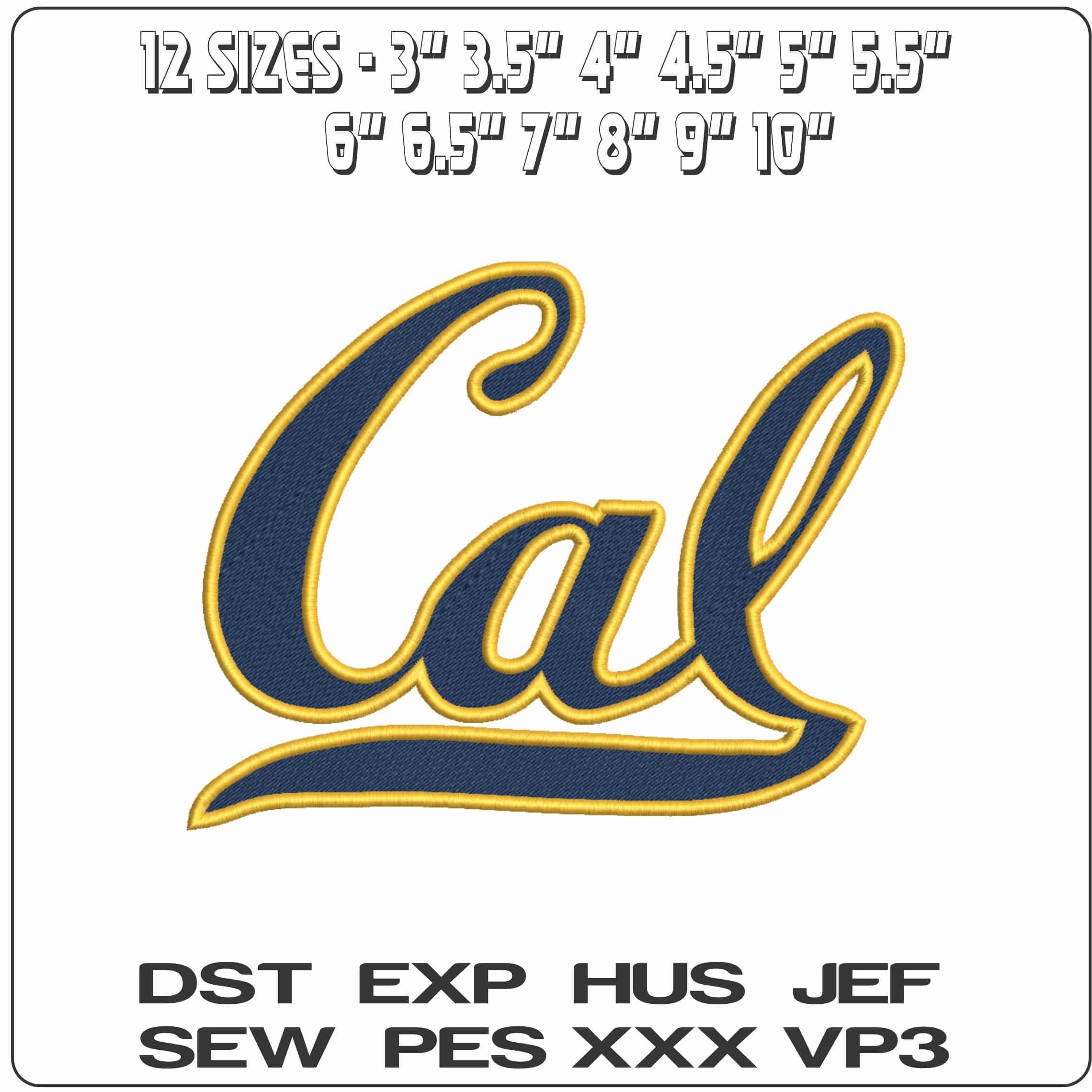 California Golden Bear 2013 2017 University of California Berkeley    - Elegant embroidery design file-instant download — view 2