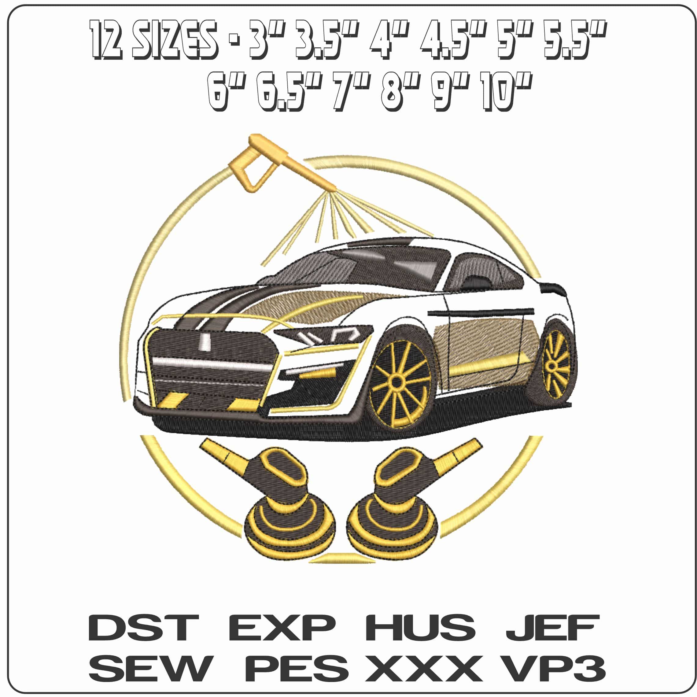 Car Detailers    - Elegant embroidery design file-instant download — view 2