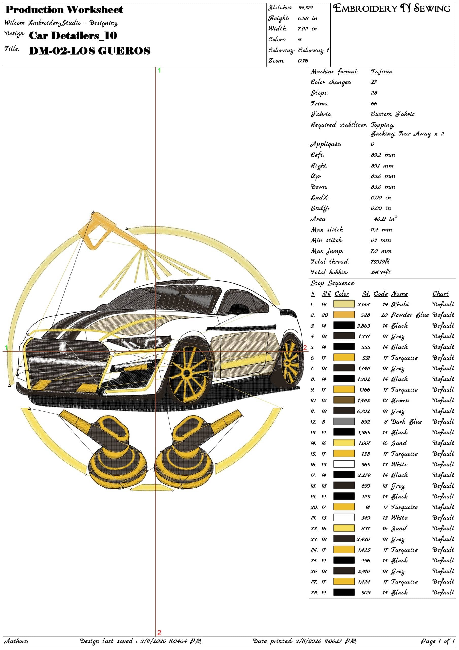 Car Detailers    - Elegant embroidery design file-instant download — view 3